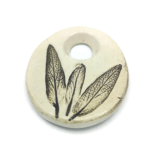 DESIGNER CHARMS, LEAF Pendant Clay Jewelry Making, Custom Pendant Necklace Unique Jewelry - Ceramica Ana Rafael