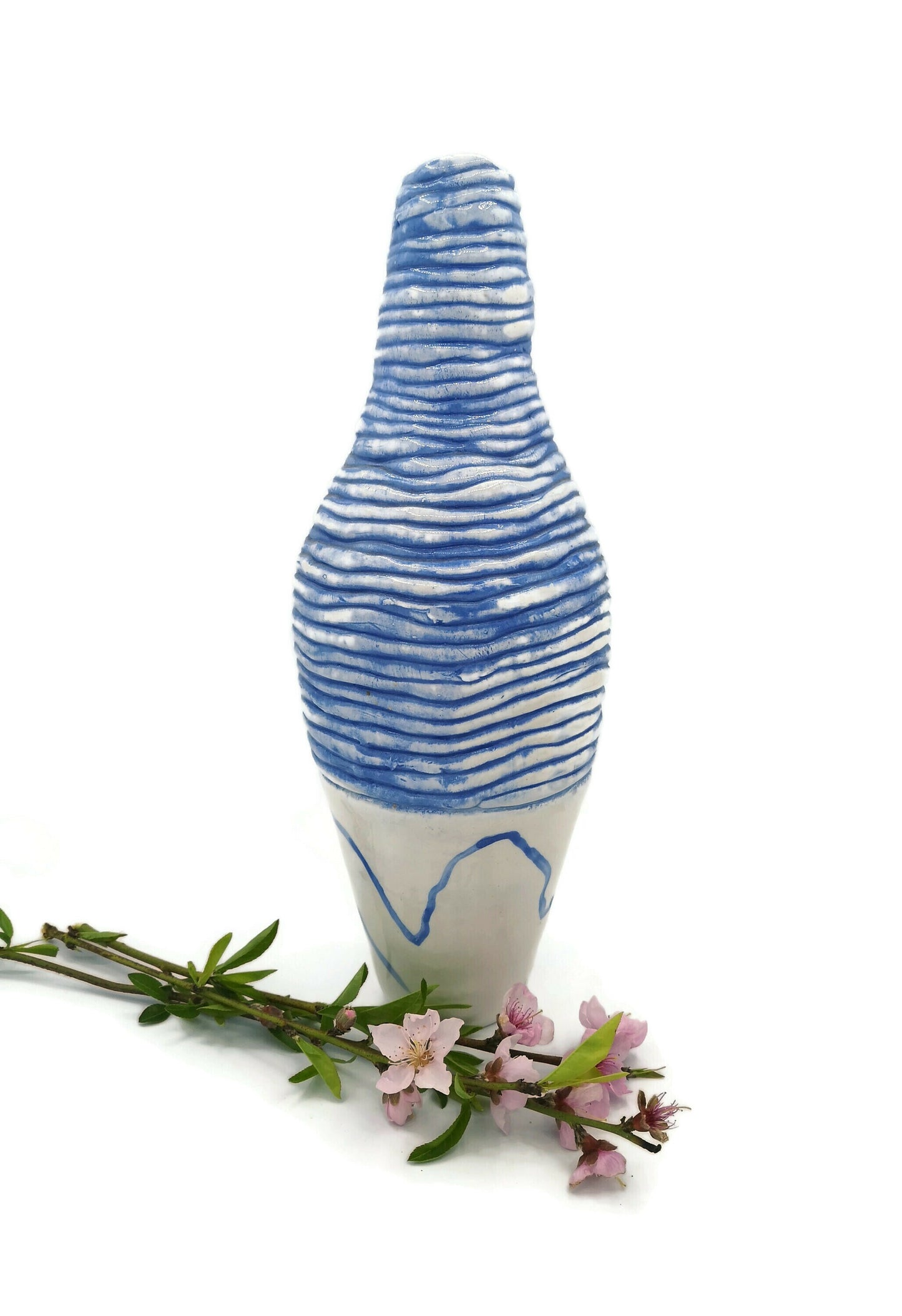 Handmade Ceramic Boho Vase Large, Ceramic Flower Vase Irregular Shape, 9th Anniversary Gift For Husband, Best Sellers Sculptural Vase - Ceramica Ana Rafael