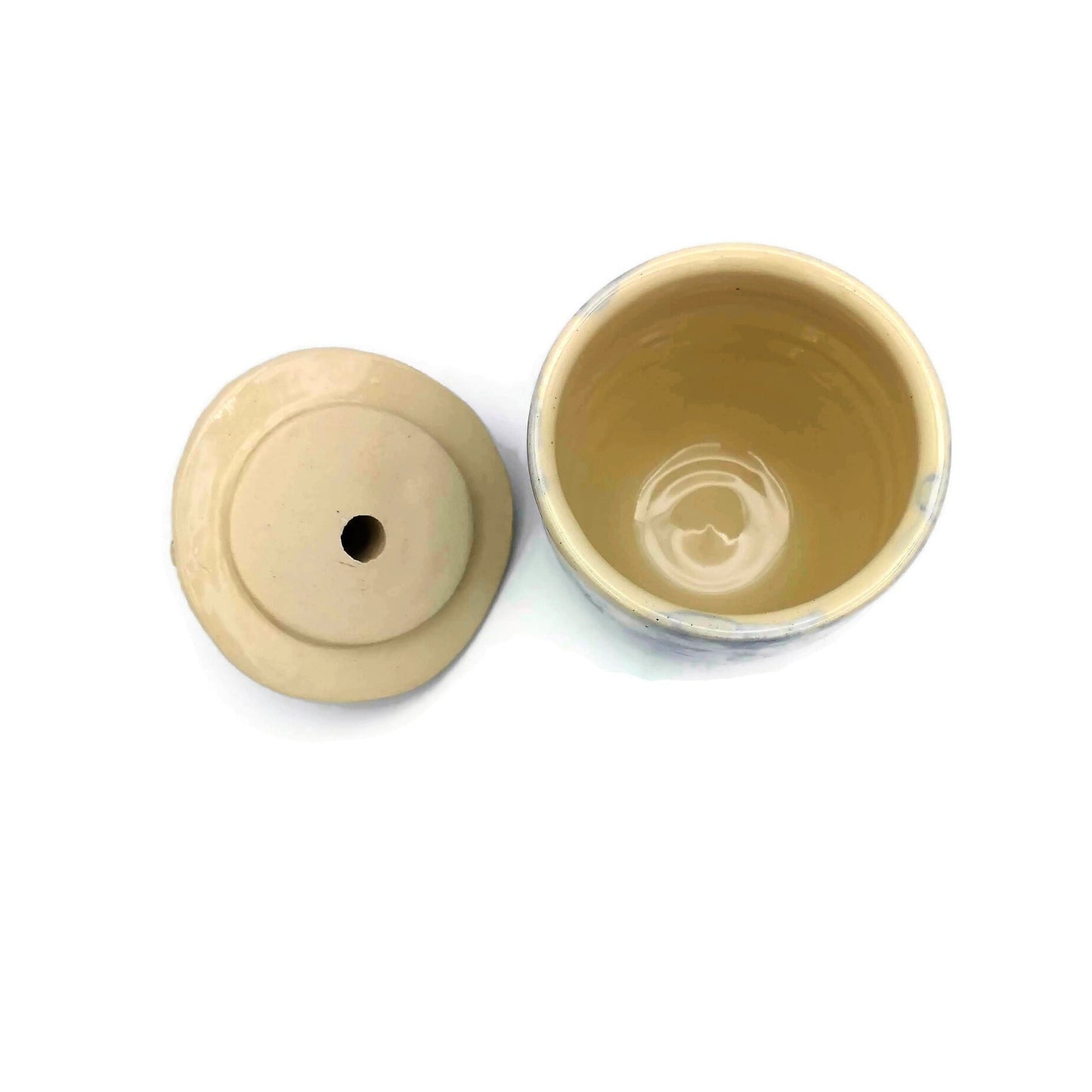 Handmade Ceramic Sugar Bowl With Lid, Modern Ceramic Jar Sugar Container, Housewarming Gift First Home Coastal Home Decor Clay Pot Salt Bowl - Ceramica Ana Rafael