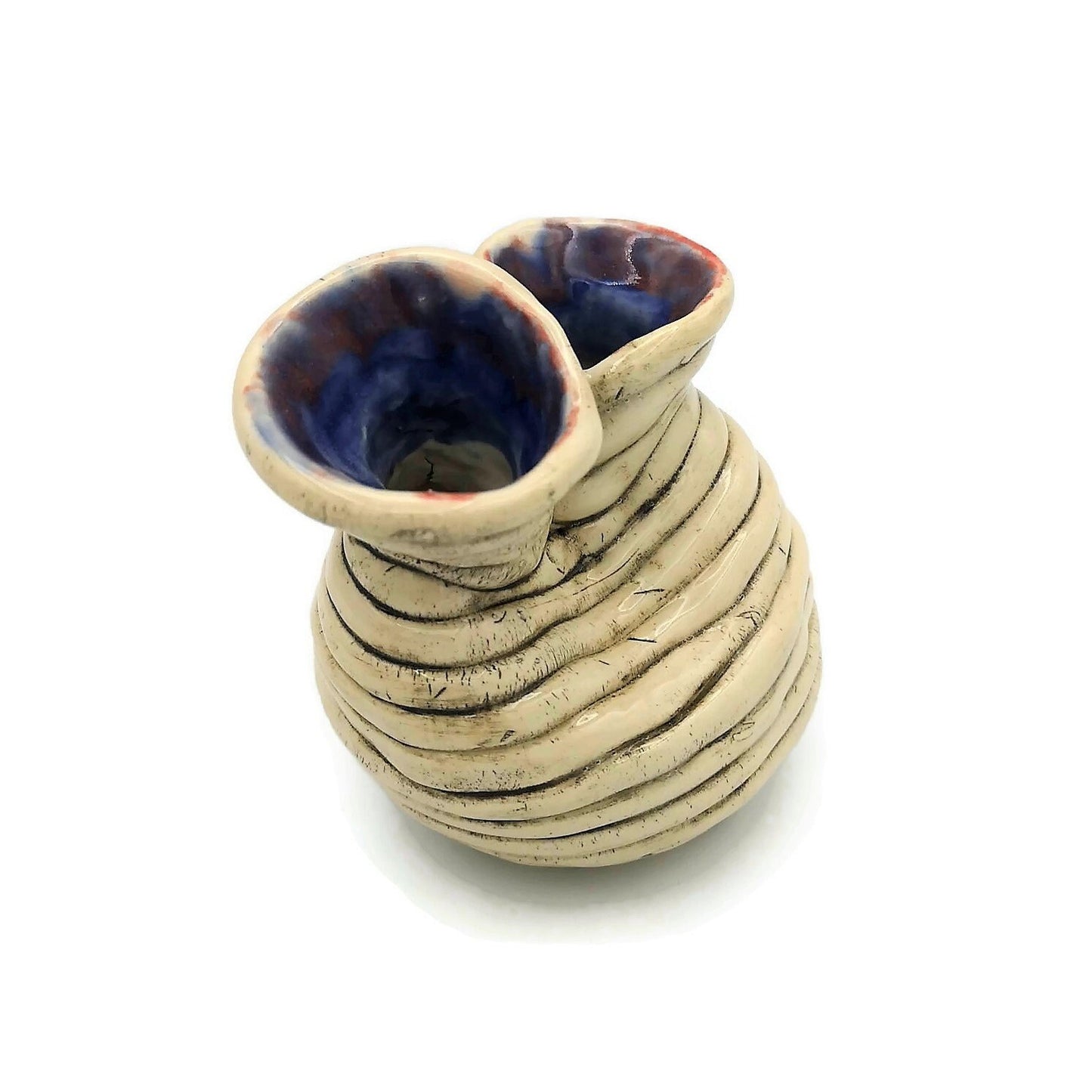 Handmade ceramic Vase, Pottery Vase Irregular Shape, Best Sellers, Mom Birthday Gift From Daughter, Abstract Sculpture Ceramic Vessel - Ceramica Ana Rafael