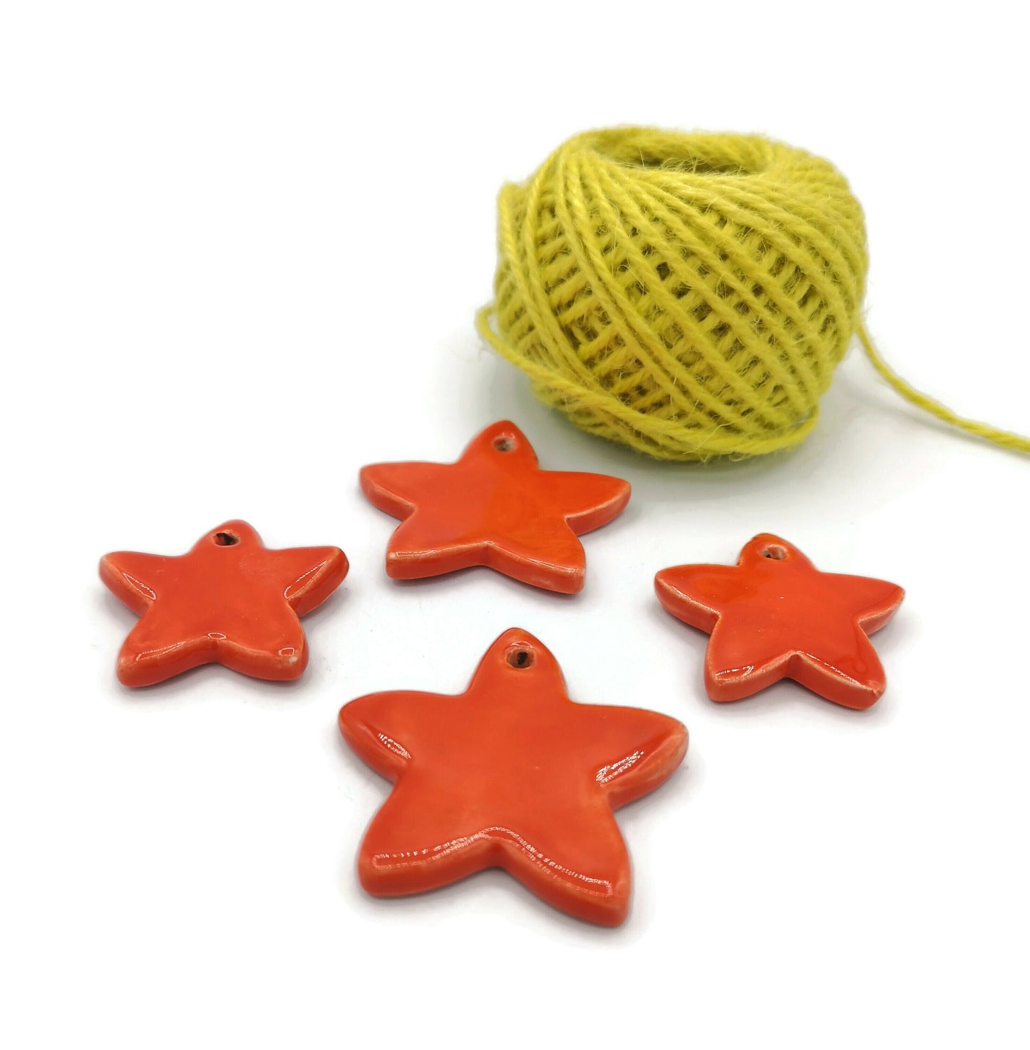 CUTE CLAY CHARM, Decorative Necklace Pendant, Handmade Star Shape Pendant For Jewelry Unique Gift For Mom - Ceramica Ana Rafael