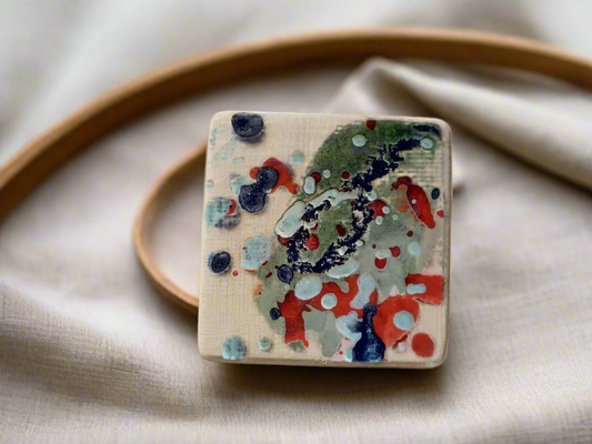 Abstract Ceramic Brooch | Brooches for Women and Men | Handcrafted Gift Idea