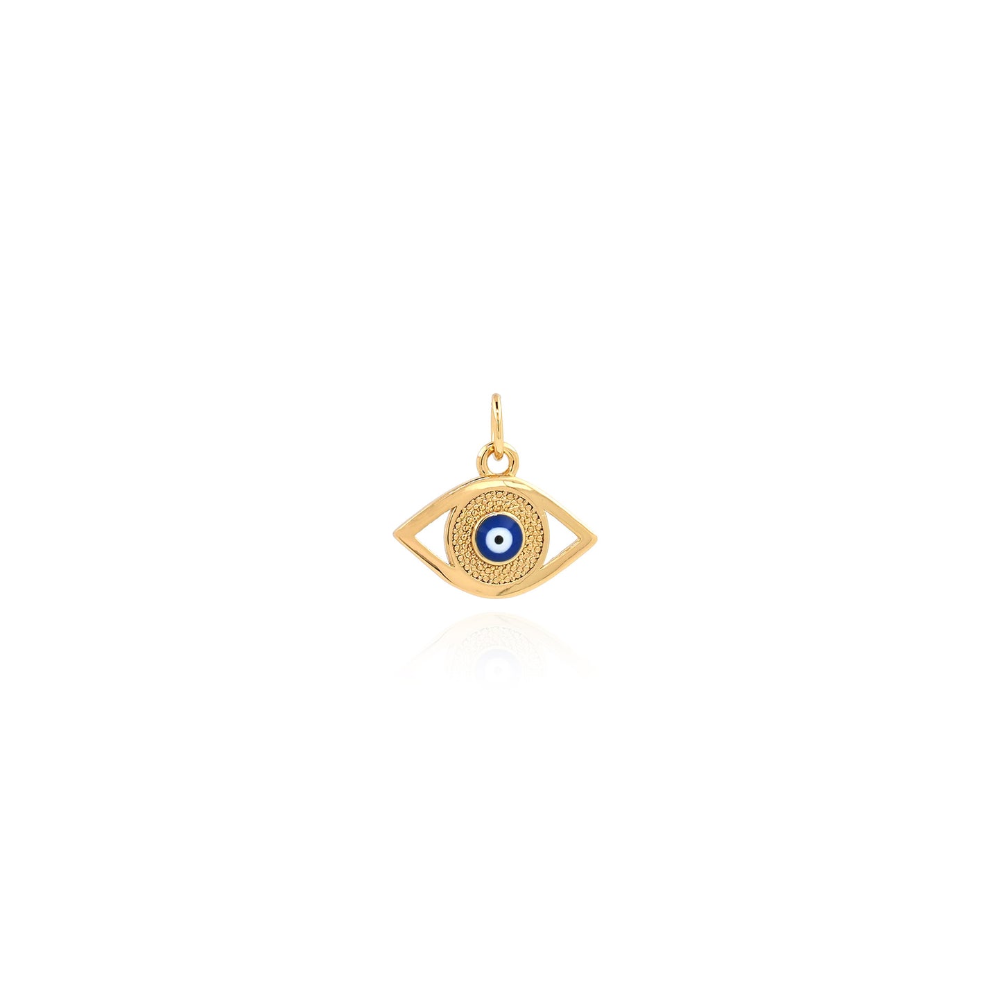 18K Gold Plated Evil Eye Charm – Pendant for Jewelry Making