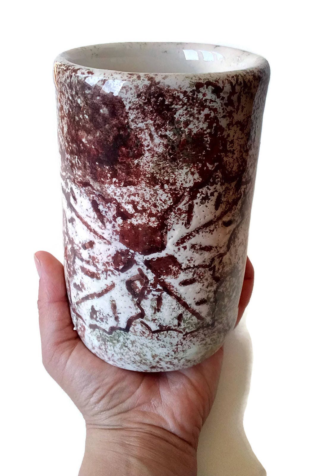 Large Utensil Holder For Kitchen Organization, Housewarming Gift First Home Trending Now, Handmade Ceramic Vase, Mom Birthday Gift - Ceramica Ana Rafael