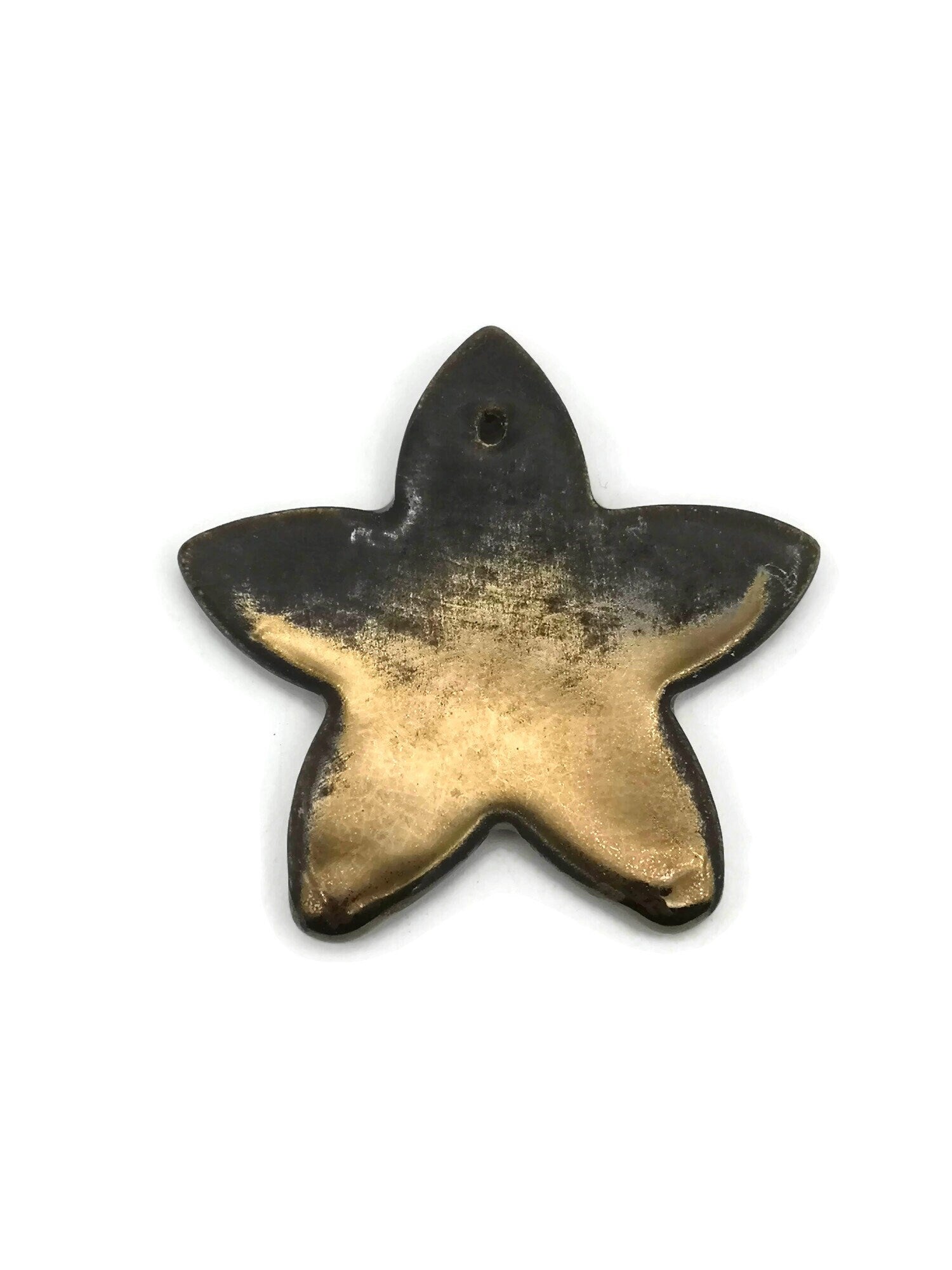 1Pc Handmade Ceramic Star Gift Tags All Occasion, Clay Christmas Ornaments Reusable, Holiday Artisan Celestial Home Decor, Party Favors - Ceramica Ana Rafael