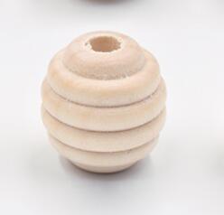 20mm Wooden Macrame Beads with 5mm Large Hole – Natural Wood Craft Beads