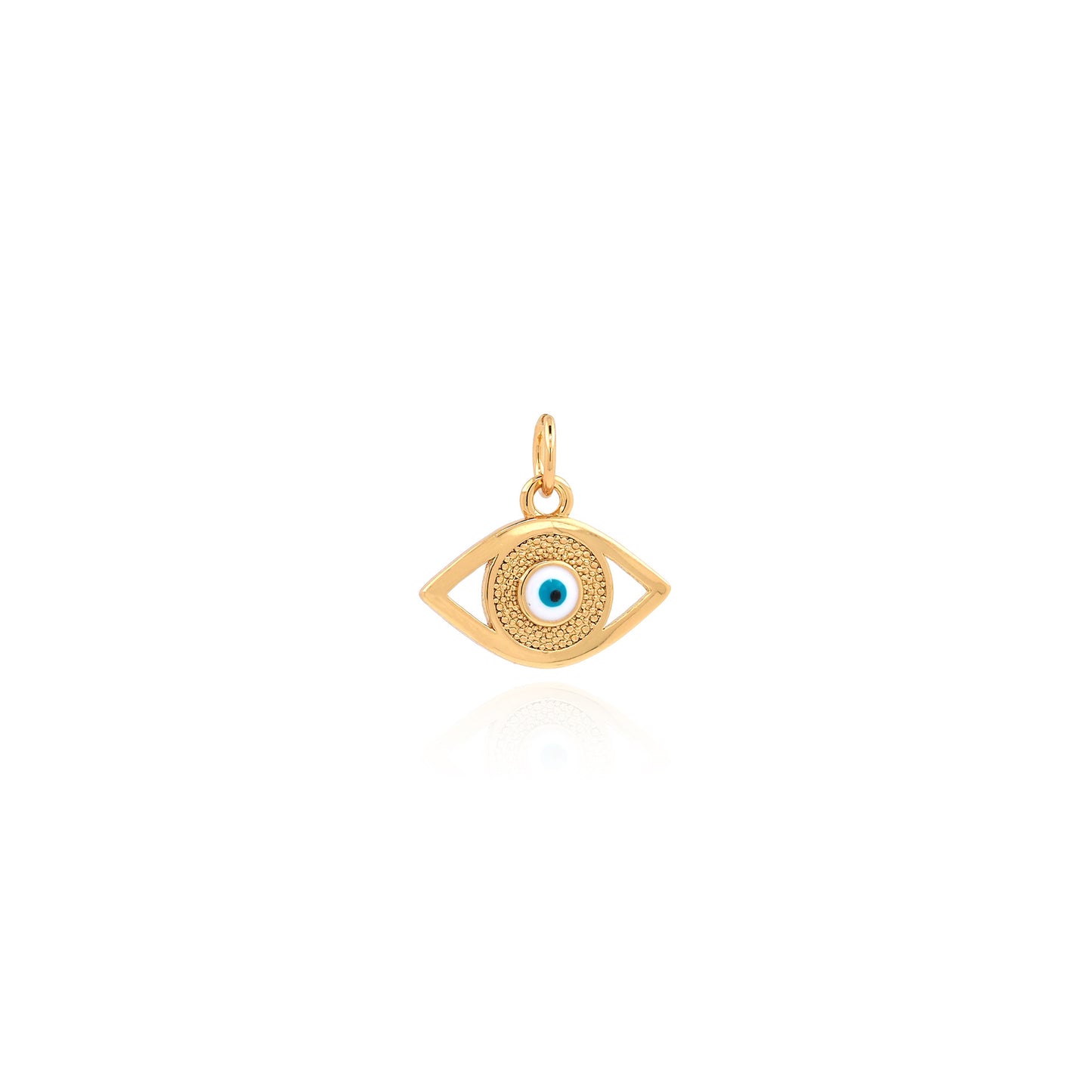 18K Gold Plated Evil Eye Charm – Pendant for Jewelry Making
