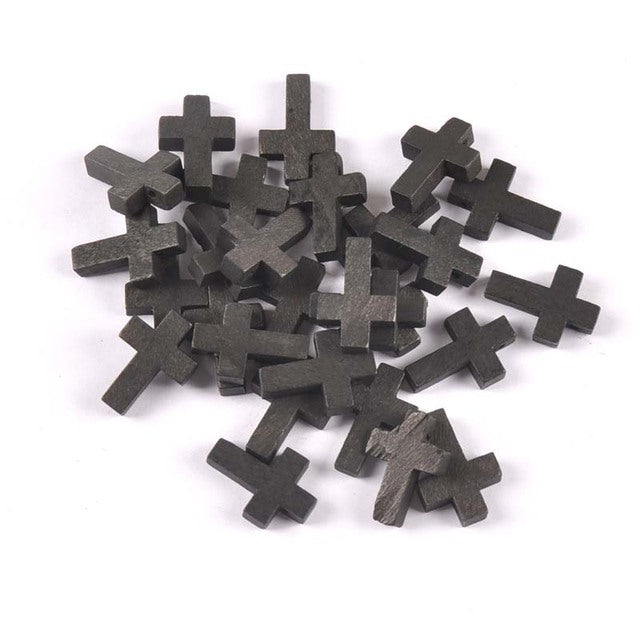 50 Wooden Cross Charms 22mm – Christian Jewelry Making Supplies
