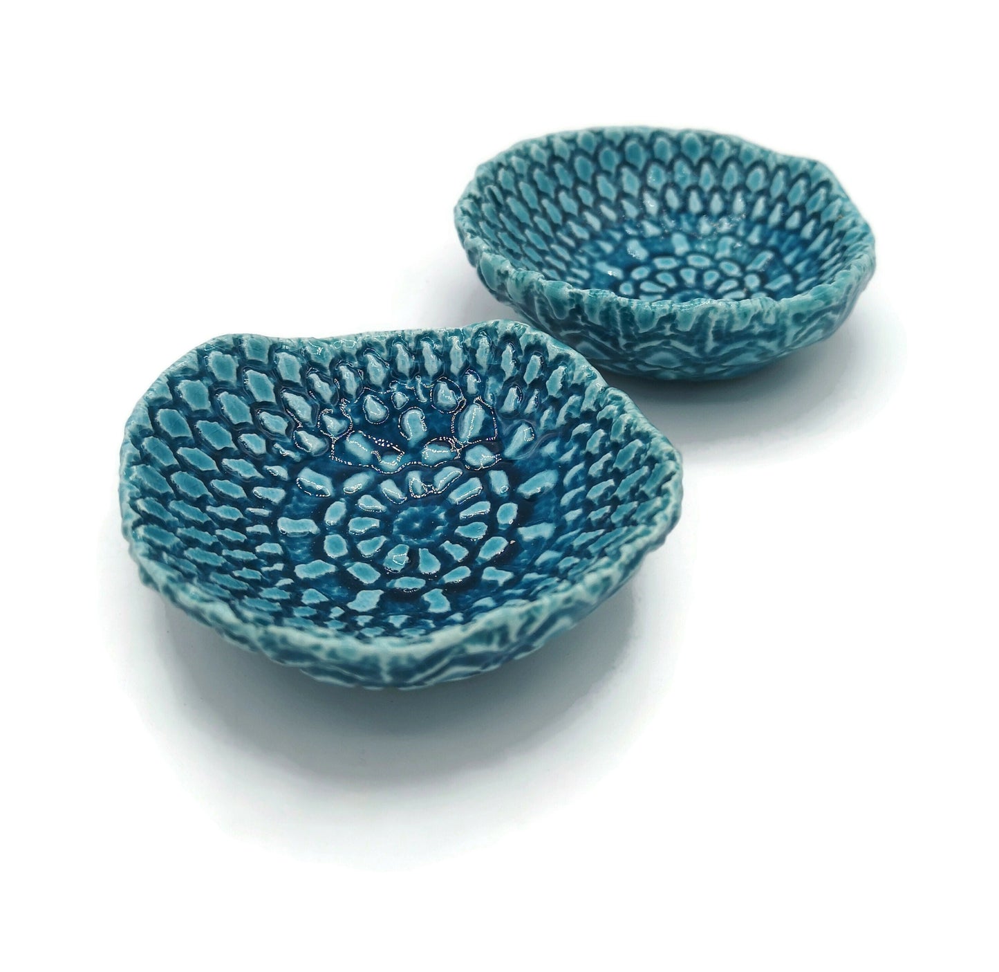 Small Ceramic Bowl Set Of 2, Clay Trinket Dish, Ring Holder Mom Birthday Gift From Daughter - Ceramica Ana Rafael