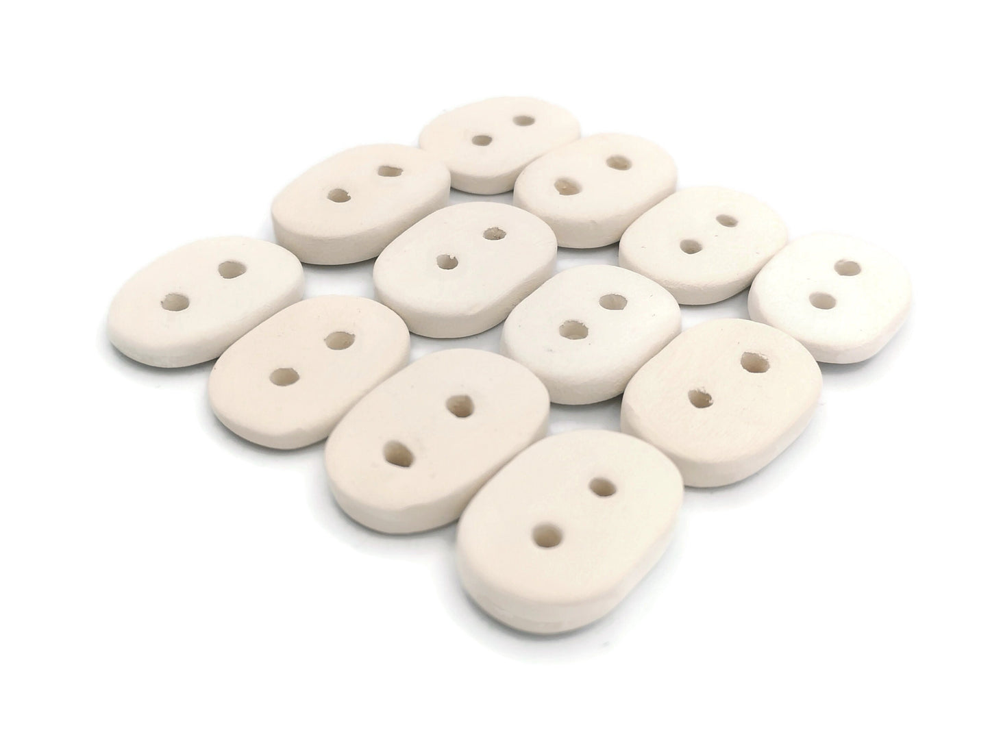 BLANK BUTTONS, CERAMIC Bisque Buttons Ready To Paint, 12 Pcs Large Buttons, Unpainted Coat Buttons, Handmade Sewing Supplies And Notions - Ceramica Ana Rafael