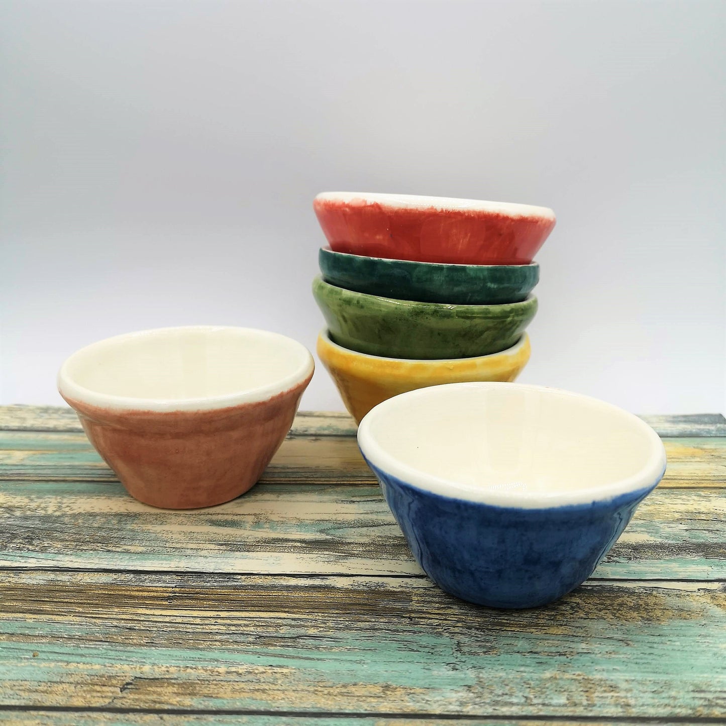 SMALL CERAMIC BOWL Set, Unique Set Of 6 Sauces Bowls, Serving Bowl, Decorative Bowl Gift For Mom, Housewarming Gift First Home - Ceramica Ana Rafael