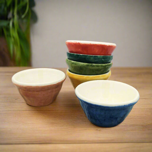 SMALL CERAMIC BOWL Set, Unique Set Of 6 Sauces Bowls, Serving Bowl, Decorative Bowl Gift For Mom, Housewarming Gift First Home - Ceramica Ana Rafael