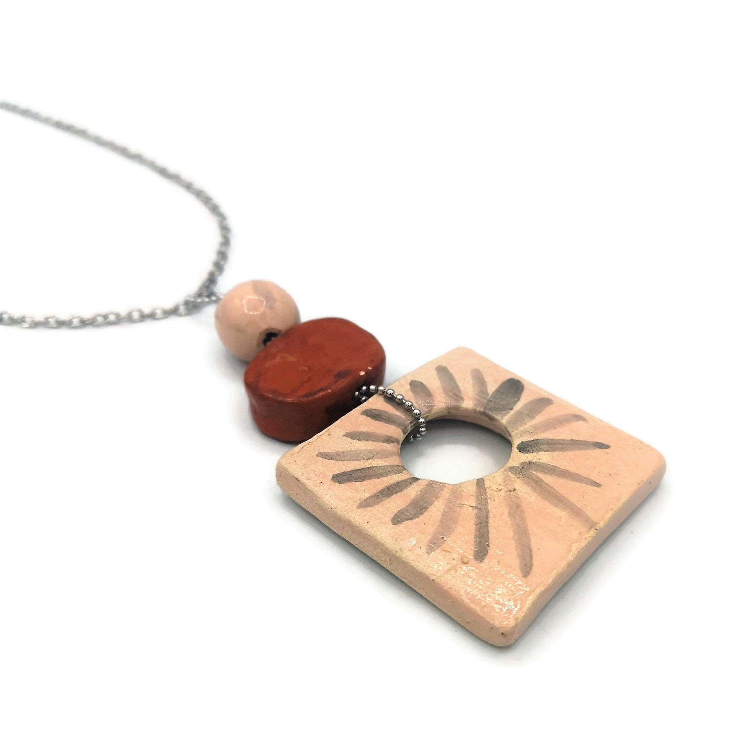 Everyday Necklace Aesthetic, Trendy Statement Pendant Necklace For Women, Best Gifts For Her, Unique Mom Birthday Gift From Son, Best Seller - Ceramica Ana Rafael