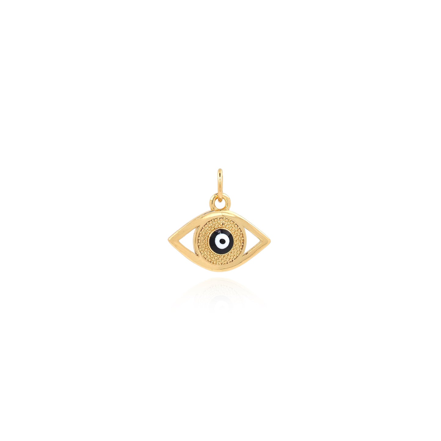18K Gold Plated Evil Eye Charm – Pendant for Jewelry Making