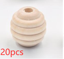 20mm Wooden Macrame Beads with 5mm Large Hole – Natural Wood Craft Beads