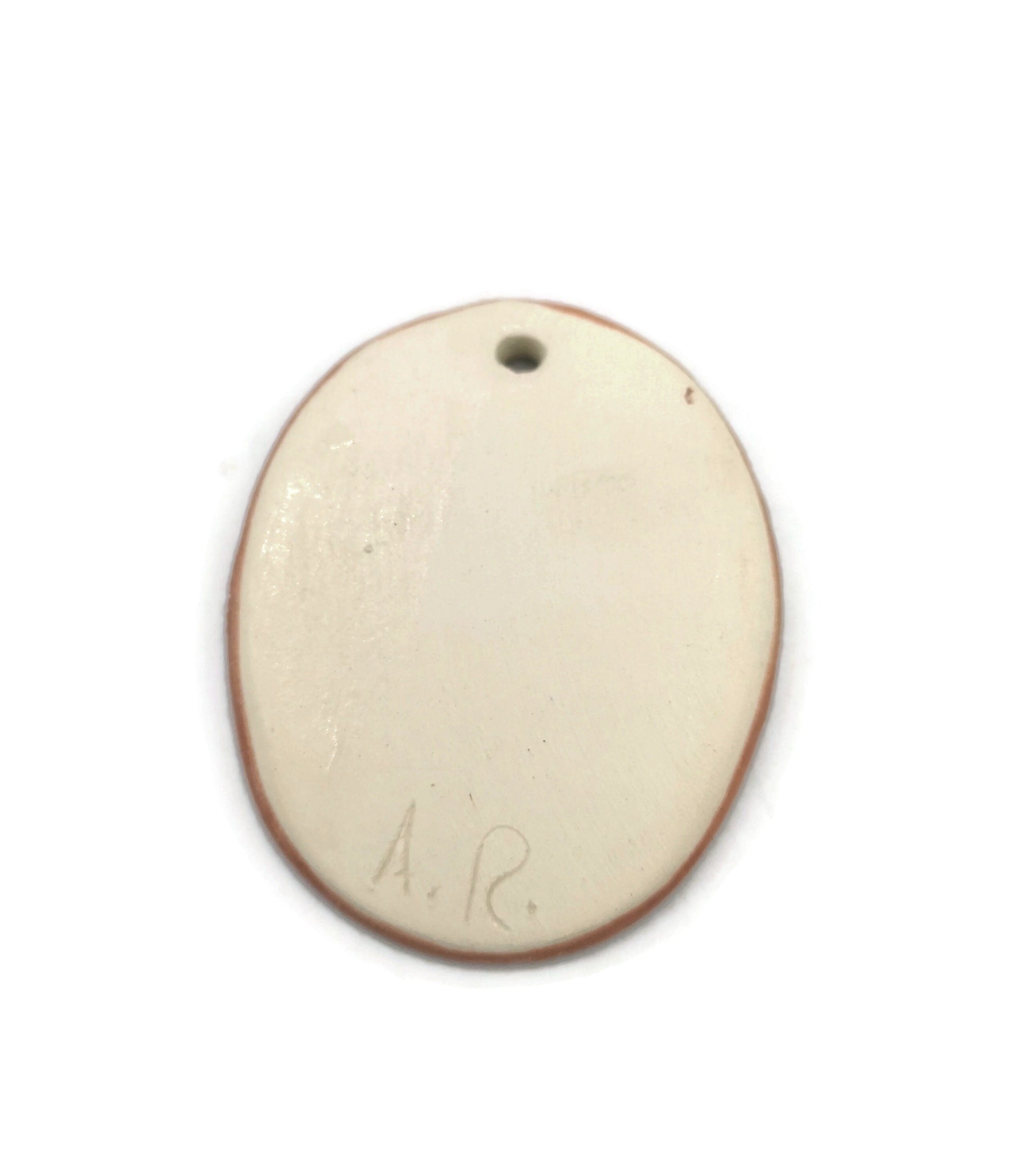 libra pendant for necklace, large zodiac pendant, ceramic pendant for jewelry making supplies, DIY gift for mom, oval pendant no chain, best - Ceramica Ana Rafael