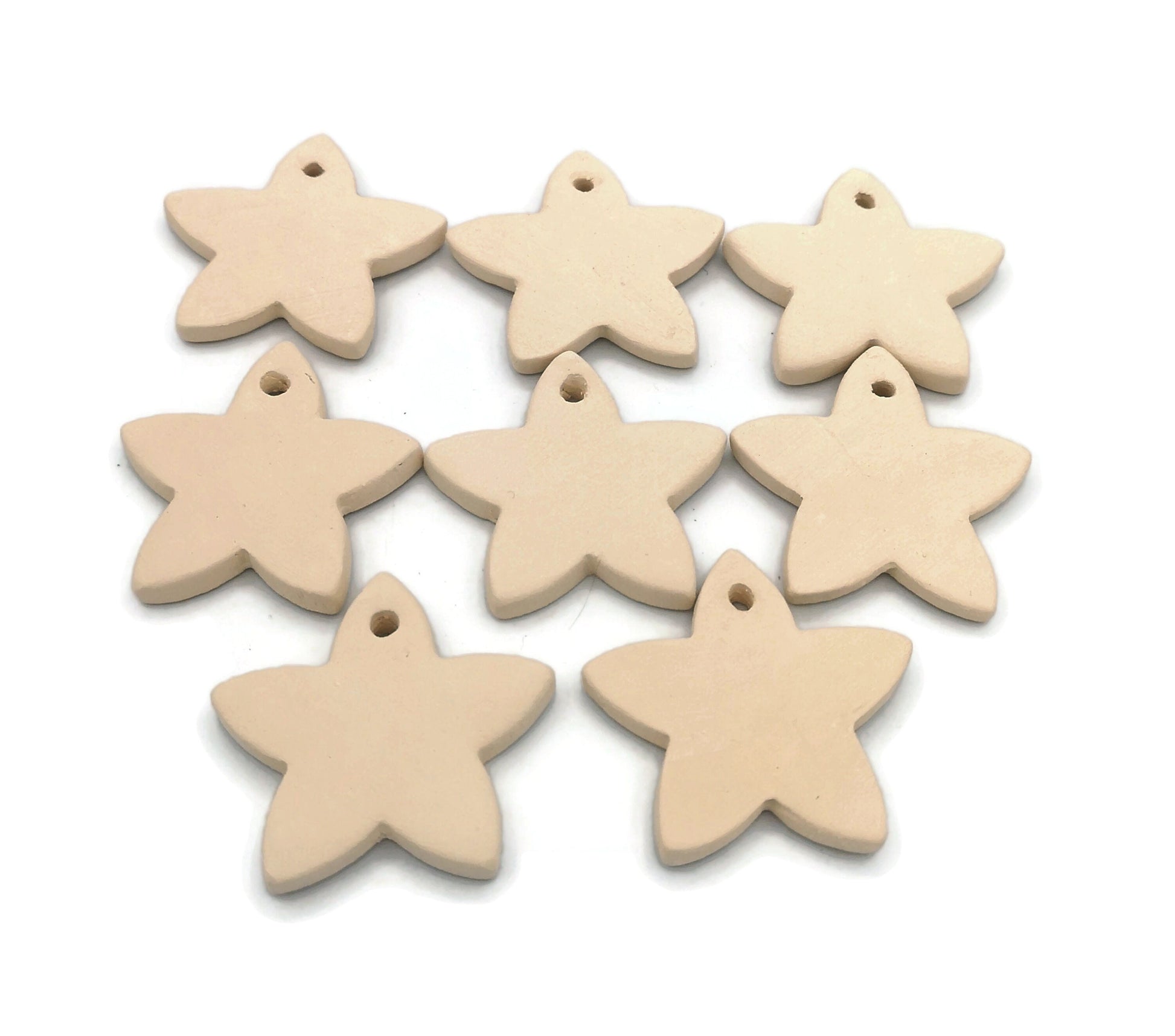 4/6/8/10/12Pc 70/60/45/35/25 Handmade Ceramic Bisque Blank Star Ready To Paint, Reusable Gift Tag, Christmas Gift Labels, Unpainted Ornament - Ceramica Ana Rafael