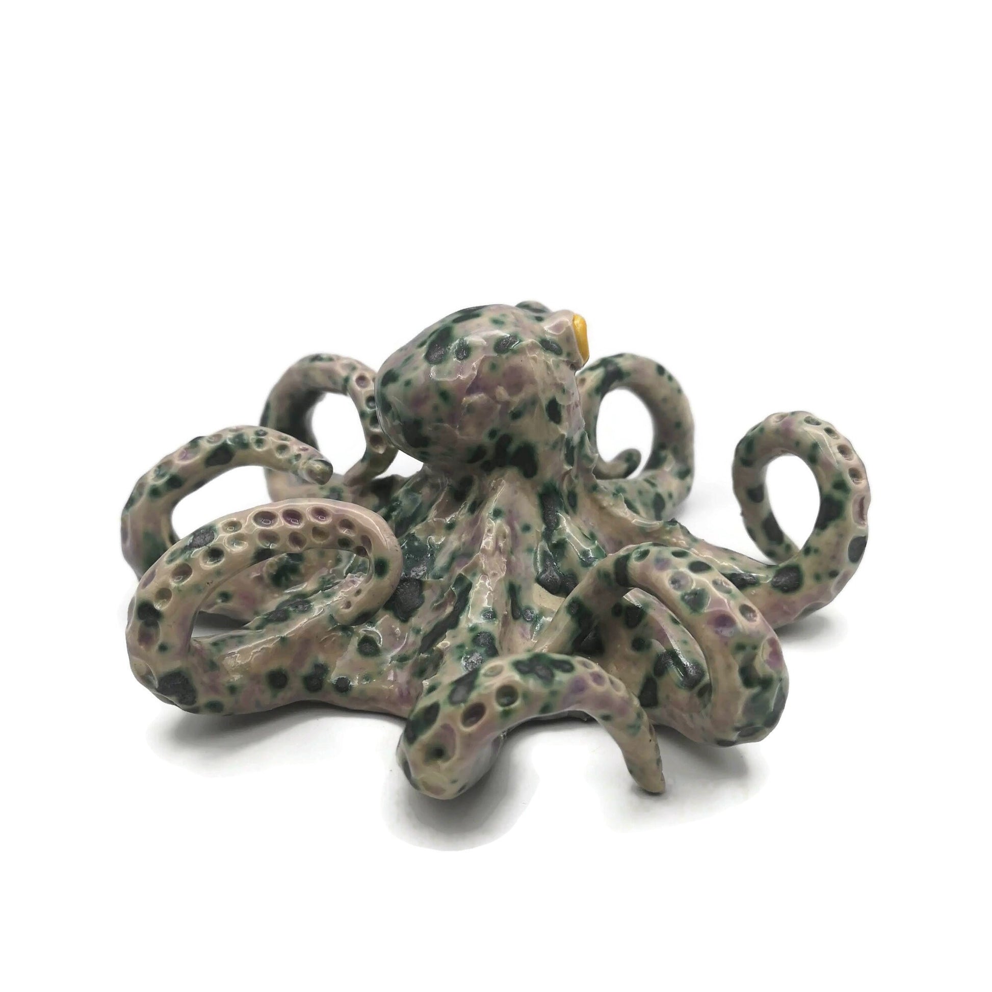 Modern Handmade Ceramic Octopus Sculpture, Pale Pink Octopus Coastal Art, Contemporary Wedding Gift For Couple, Decorative Table Sculpture - Ceramica Ana Rafael