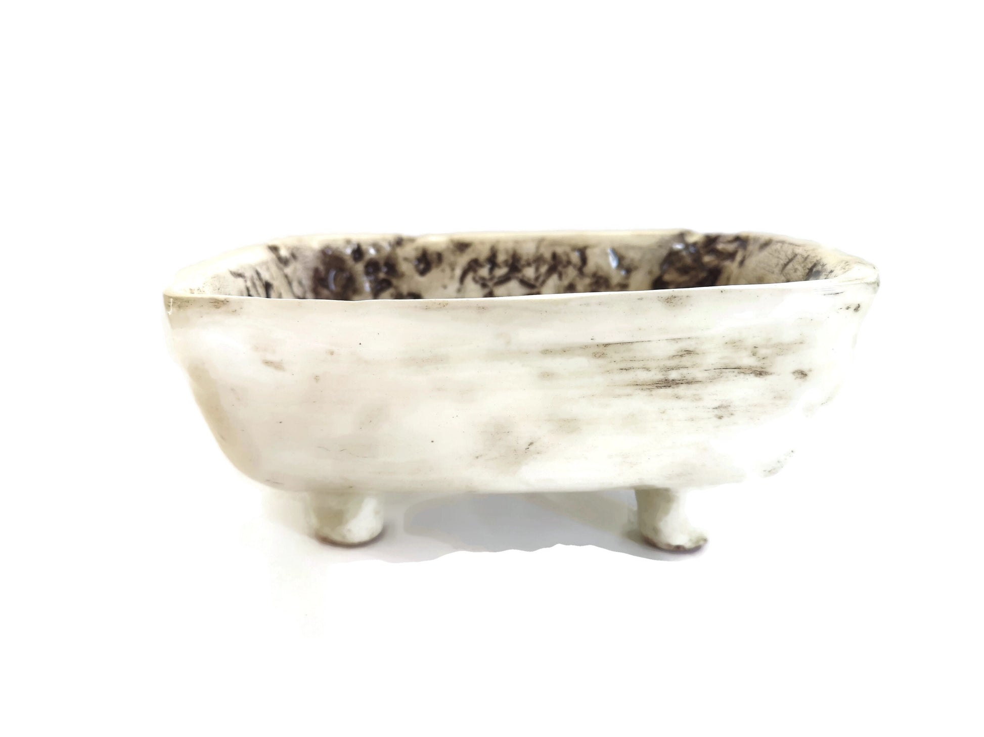TRINKET BOWL, DECORATIVE Bowl With Feet, Handmade Elegant Tableware For Dining Room Decor, Key Bowl - Ceramica Ana Rafael