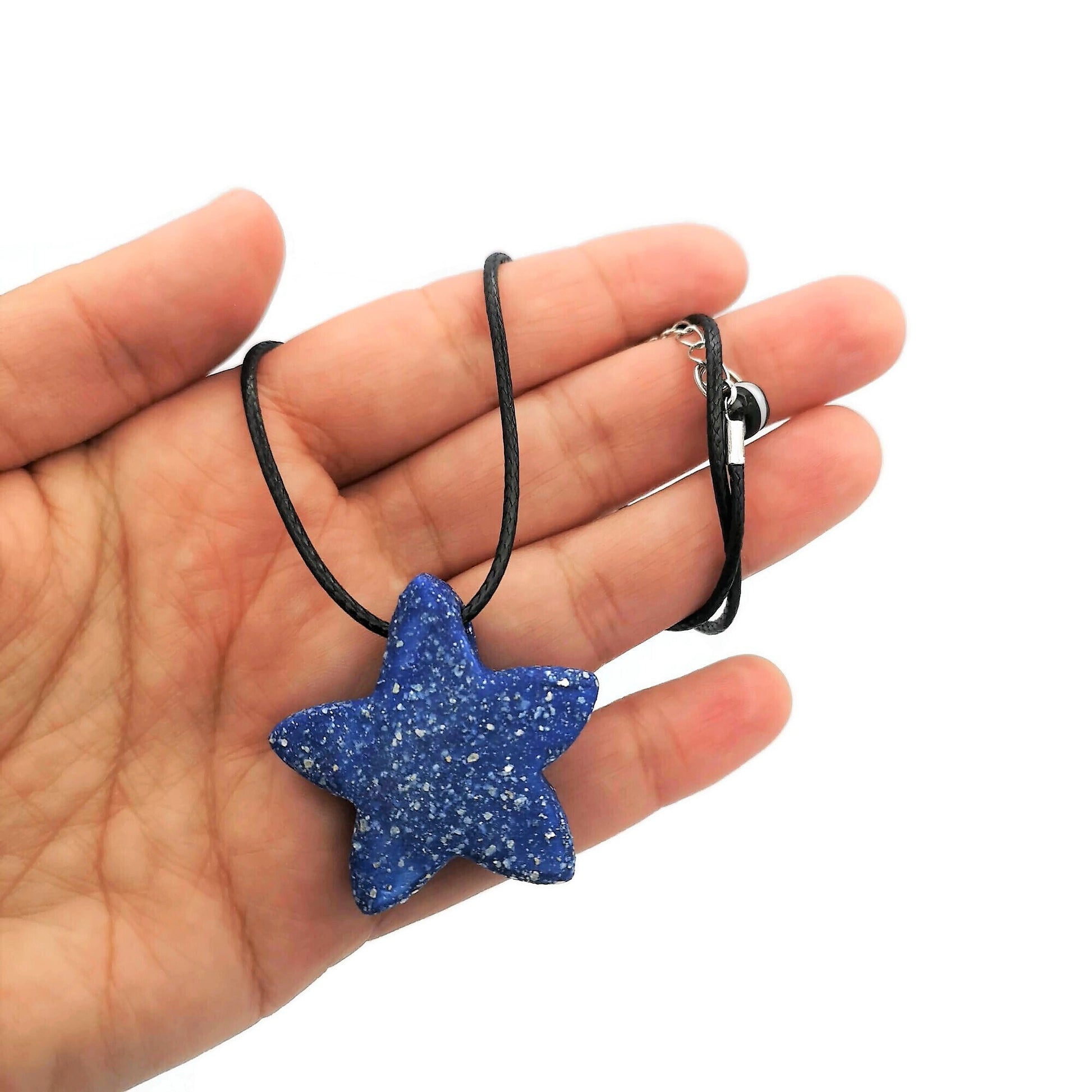 EVERYDAY NECKLACE PENDANT, Statement Star Necklace Boho Clay Necklace, Best Pendant Necklace For Her, Cute Mother Day Gift From Daughter - Ceramica Ana Rafael