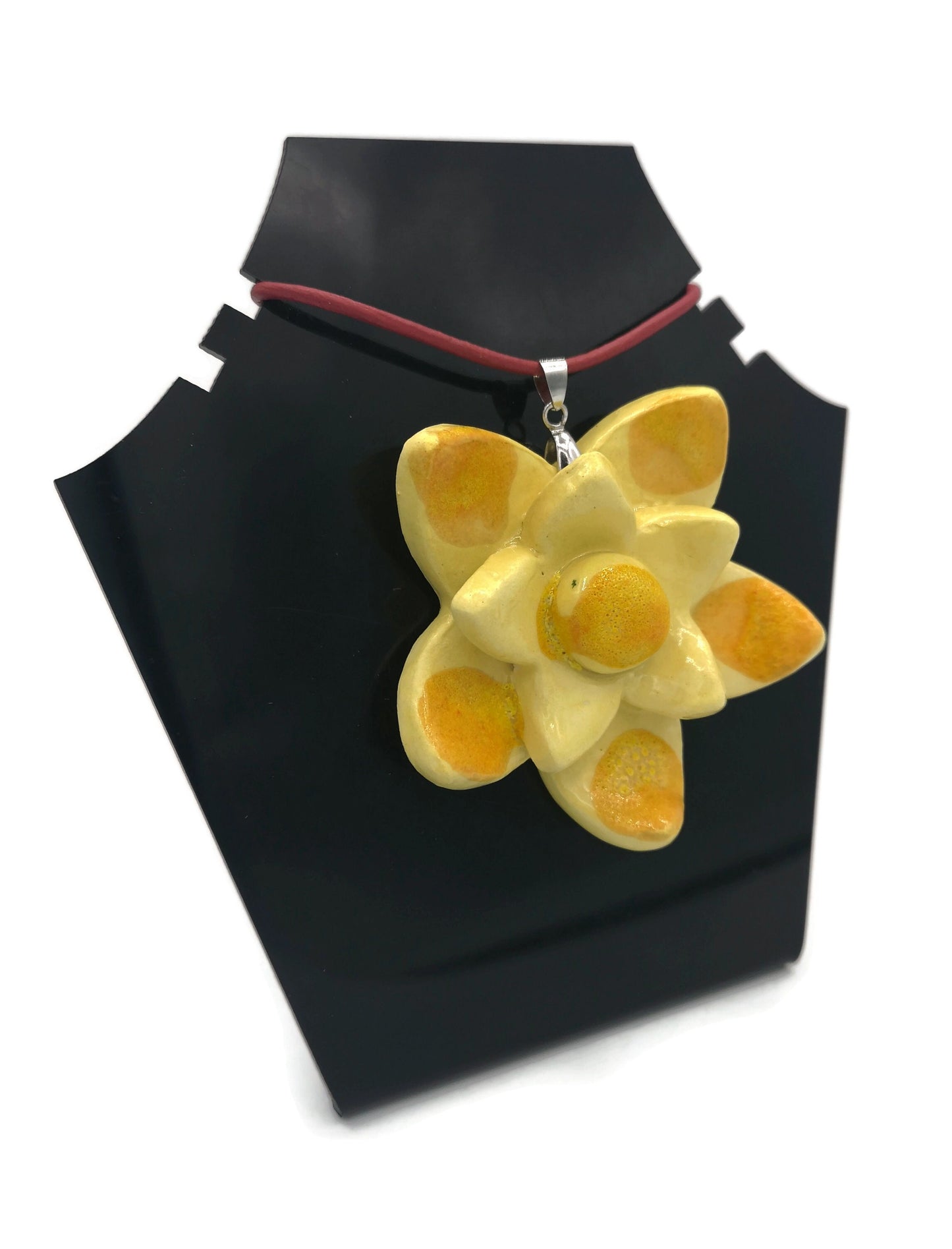 CLAY FLOWER CHARMS, Statement Jewelry Making Ceramic Components, Unique Gifts For Mom - Ceramica Ana Rafael