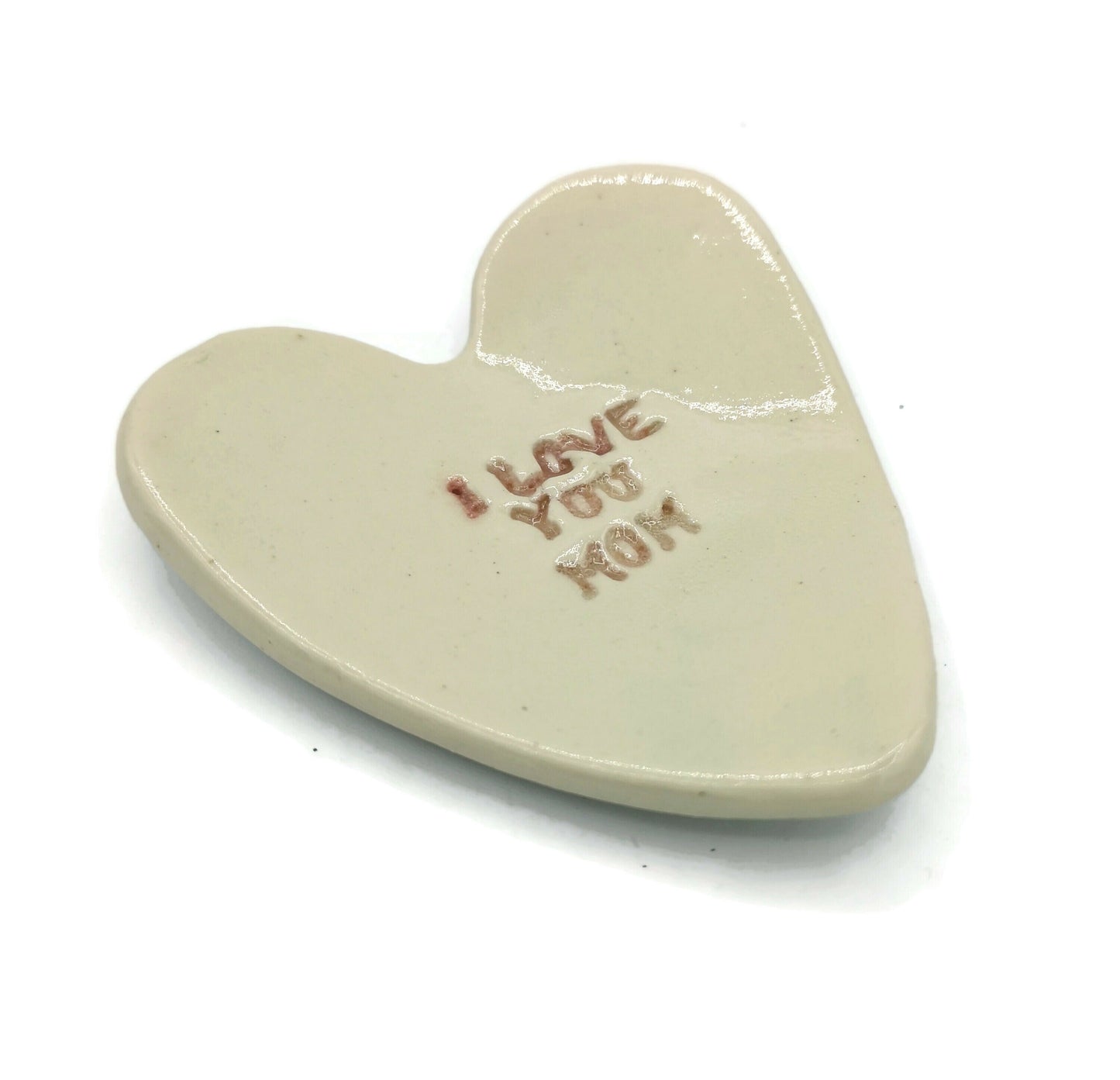 Ceramic Ring Dish Heart Shaped, Mothers Day Gift From Son, Mother in Law Gift, Best Sellers I Love You Mom Birthday Gift, Relish Didh - Ceramica Ana Rafael
