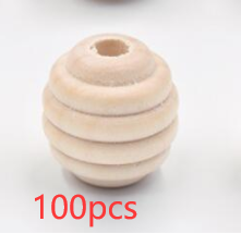 20mm Wooden Macrame Beads with 5mm Large Hole – Natural Wood Craft Beads