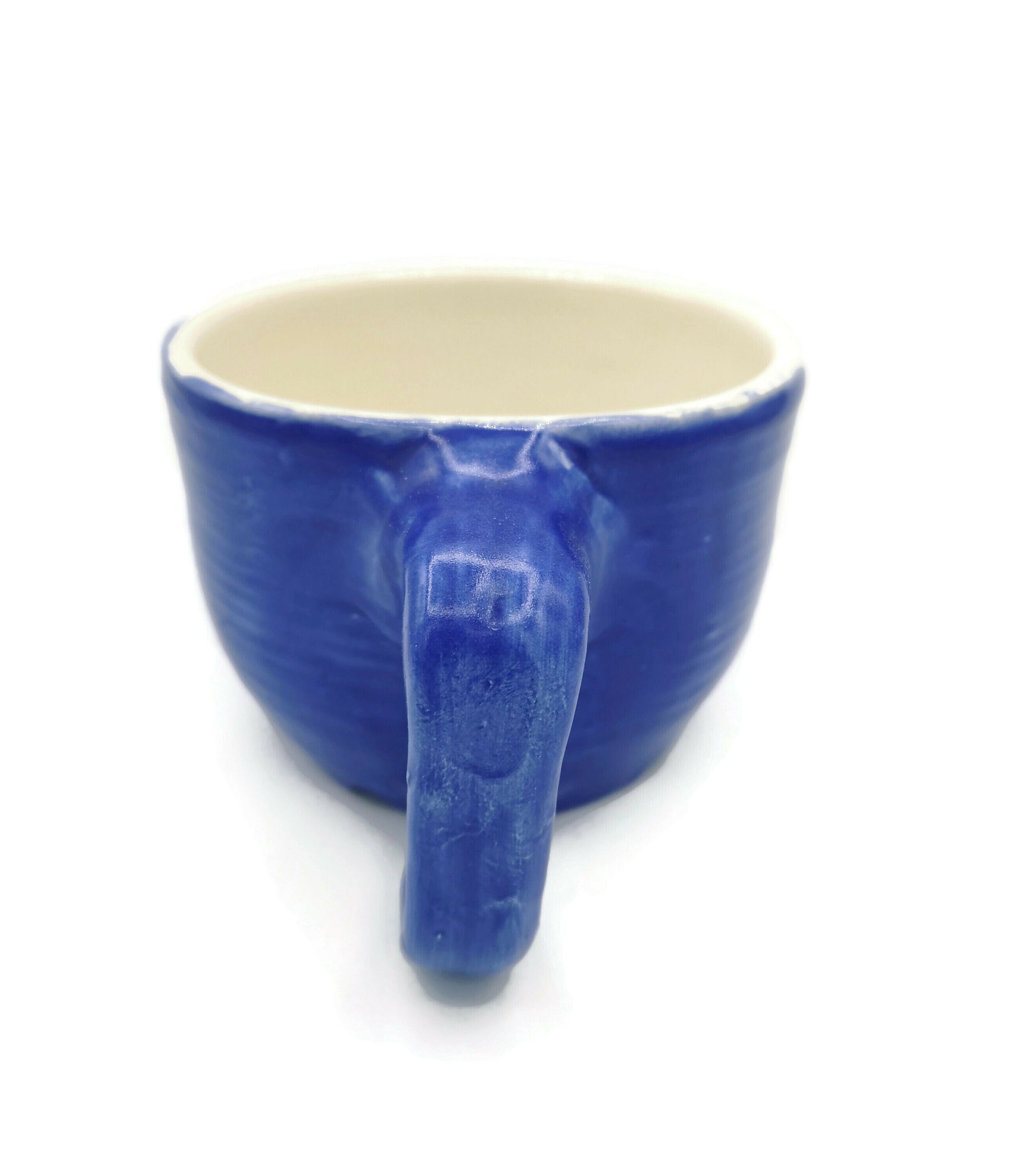 240ml/8oz Royal Blue Handmade Ceramic Mug For Him, Large Coffee Mug, Pottery Mug - Ceramica Ana Rafael