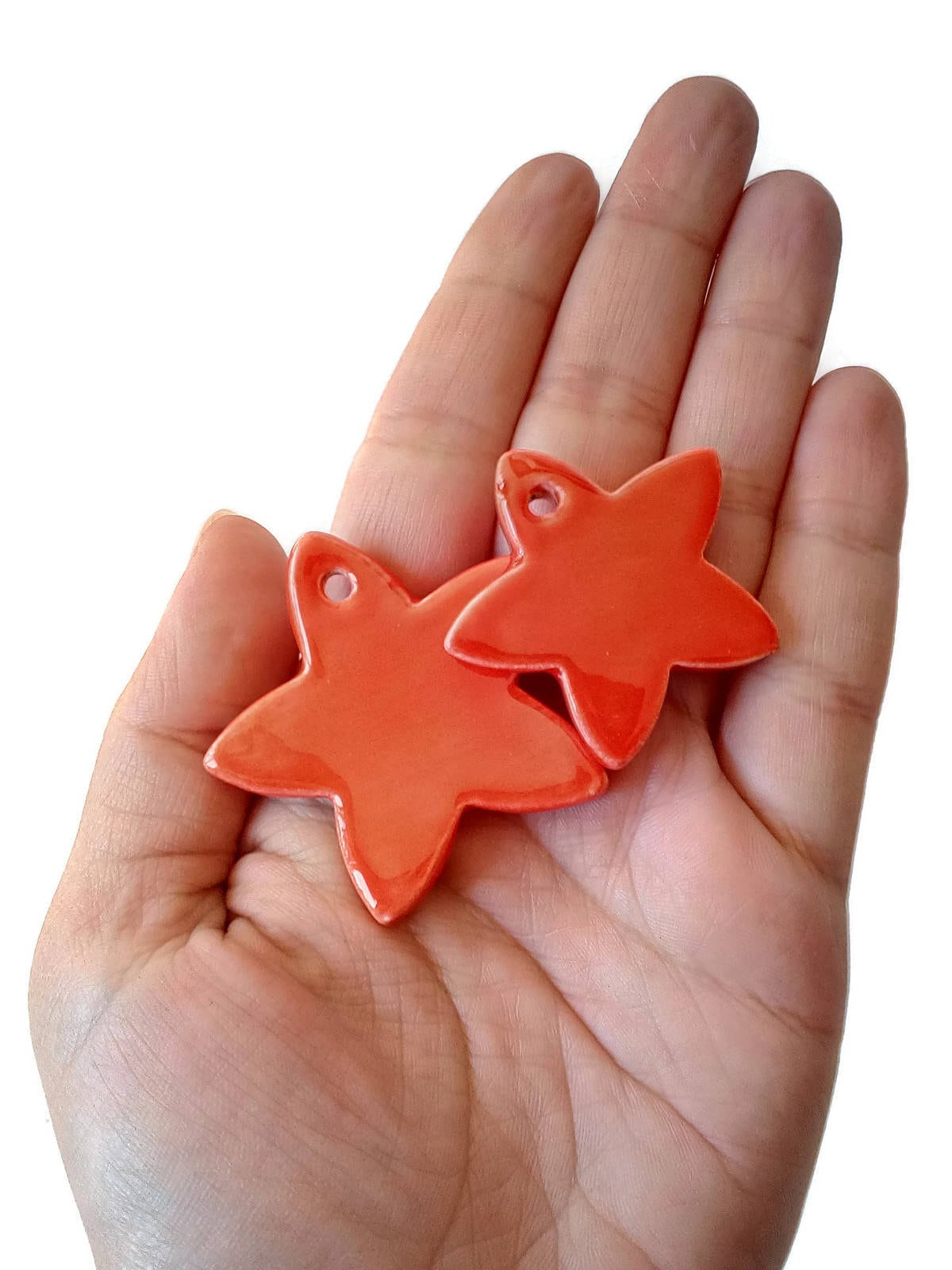 CUTE CLAY CHARM, Decorative Necklace Pendant, Handmade Star Shape Pendant For Jewelry Unique Gift For Mom - Ceramica Ana Rafael