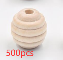 20mm Wooden Macrame Beads with 5mm Large Hole – Natural Wood Craft Beads