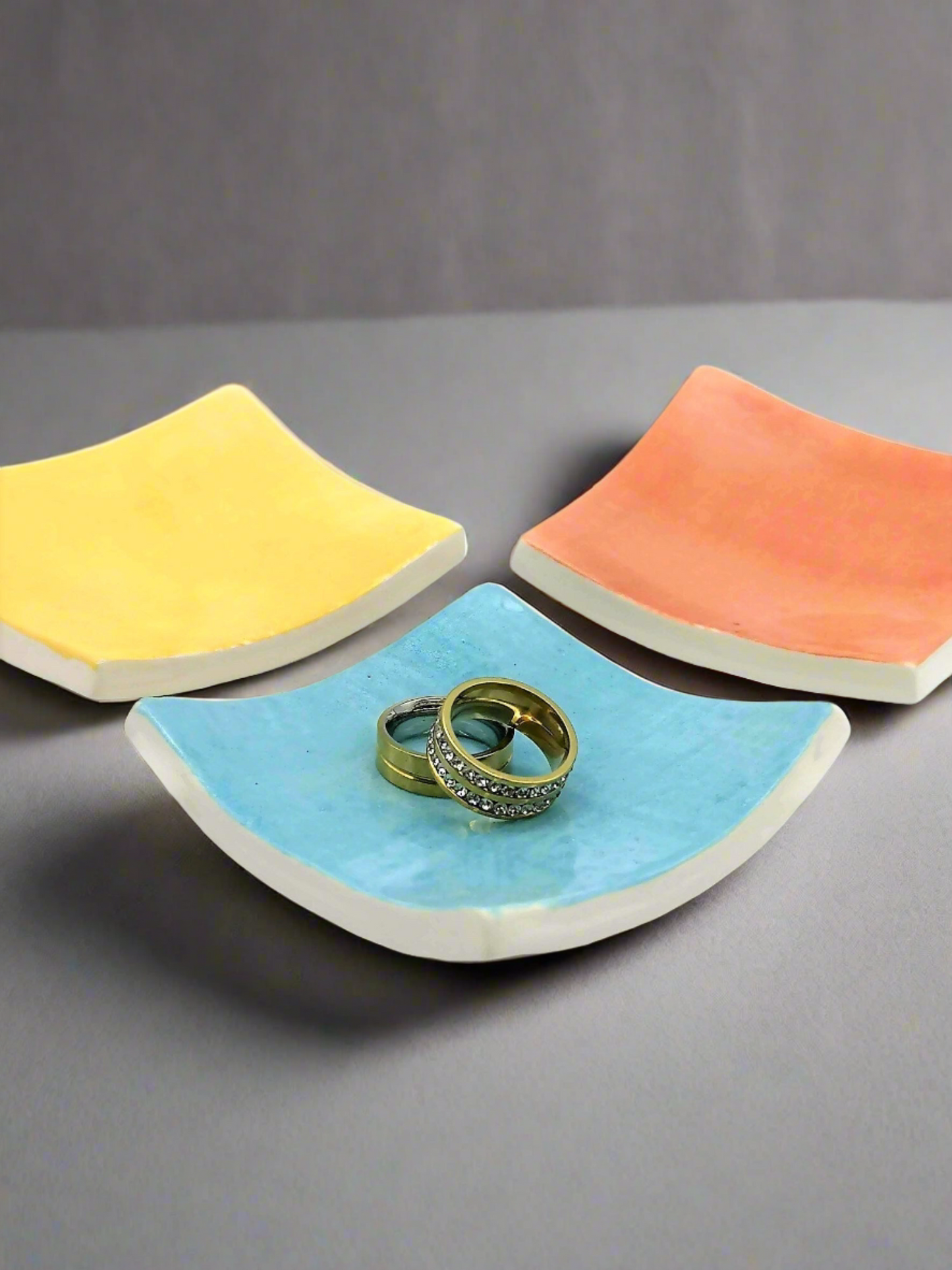 Handmade Square Ceramic Bowls – Versatile Pottery Teabag Holder, Spoon Rest, Candle or Ring Dish – Unique Gifts for Her & Home Decor