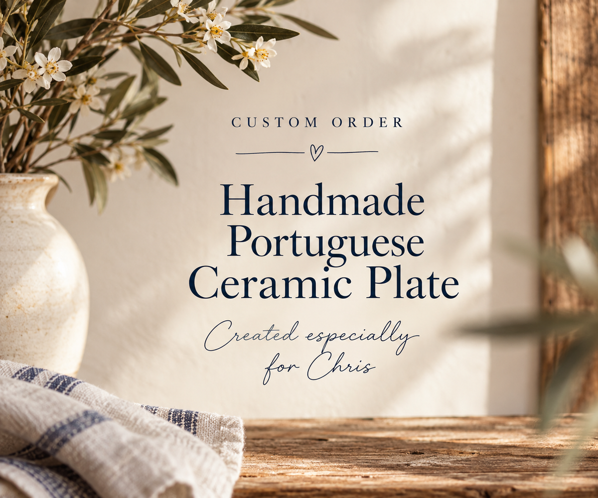Custom Handmade Portuguese Decorative Wall Plate – Reserved for Chris