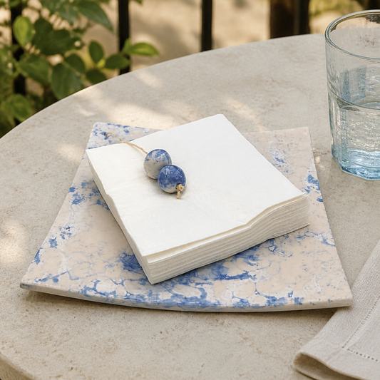Handmade Ceramic Napkin Holder - Square Table Napkin Holder