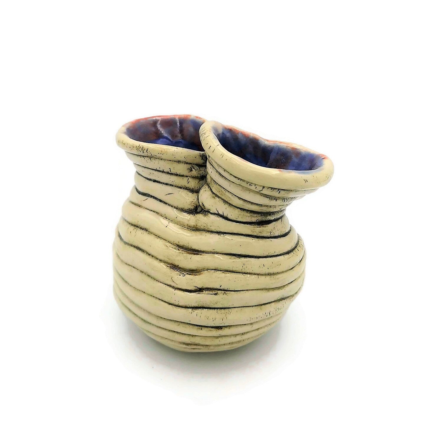 Handmade ceramic Vase, Pottery Vase Irregular Shape, Best Sellers, Mom Birthday Gift From Daughter, Abstract Sculpture Ceramic Vessel - Ceramica Ana Rafael