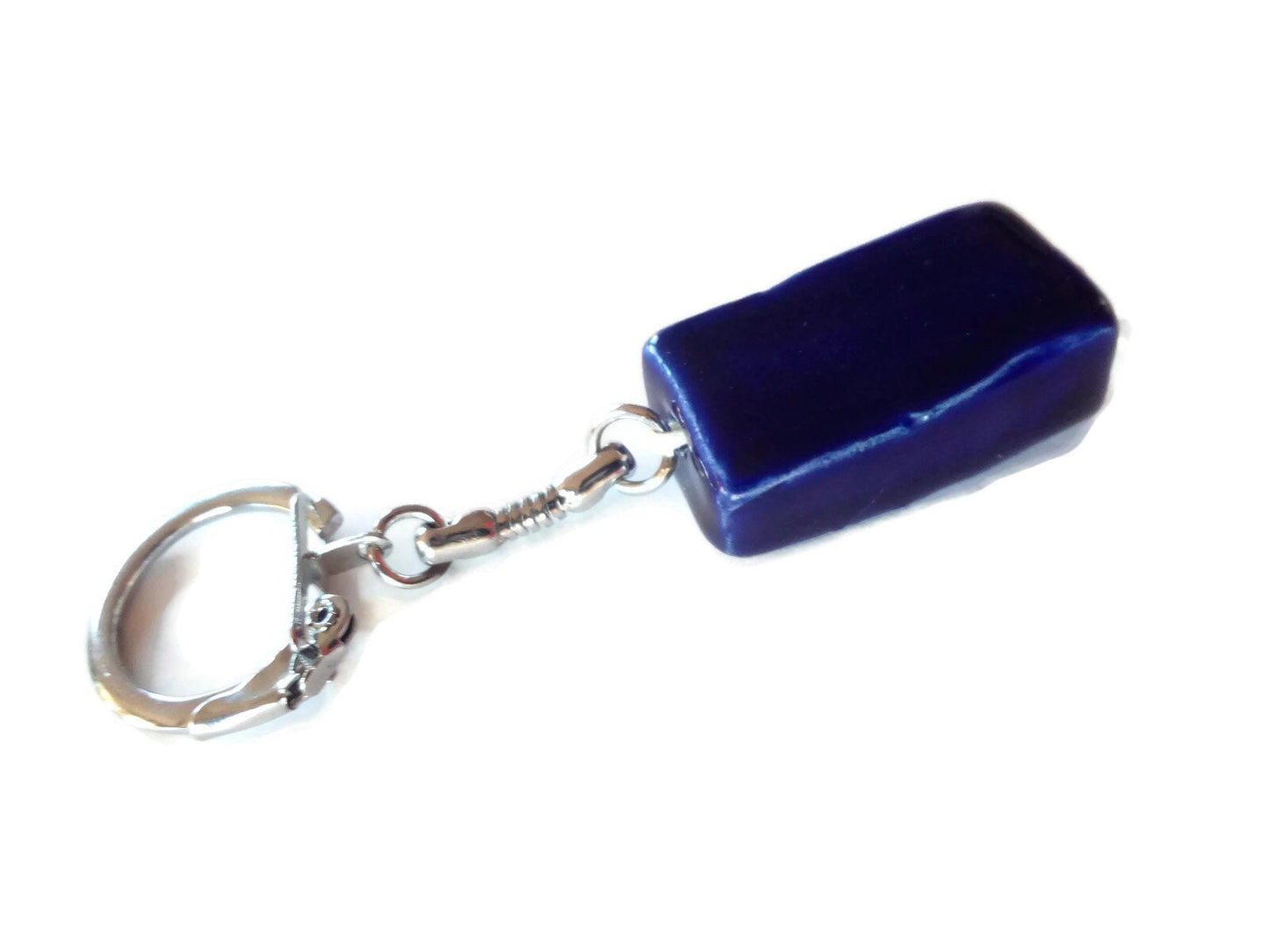 Cool Keychain, Handmade Keyring, Ceramic Customizable Keychain For Men, Daddy Keychain Beaded Accessories - Ceramica Ana Rafael