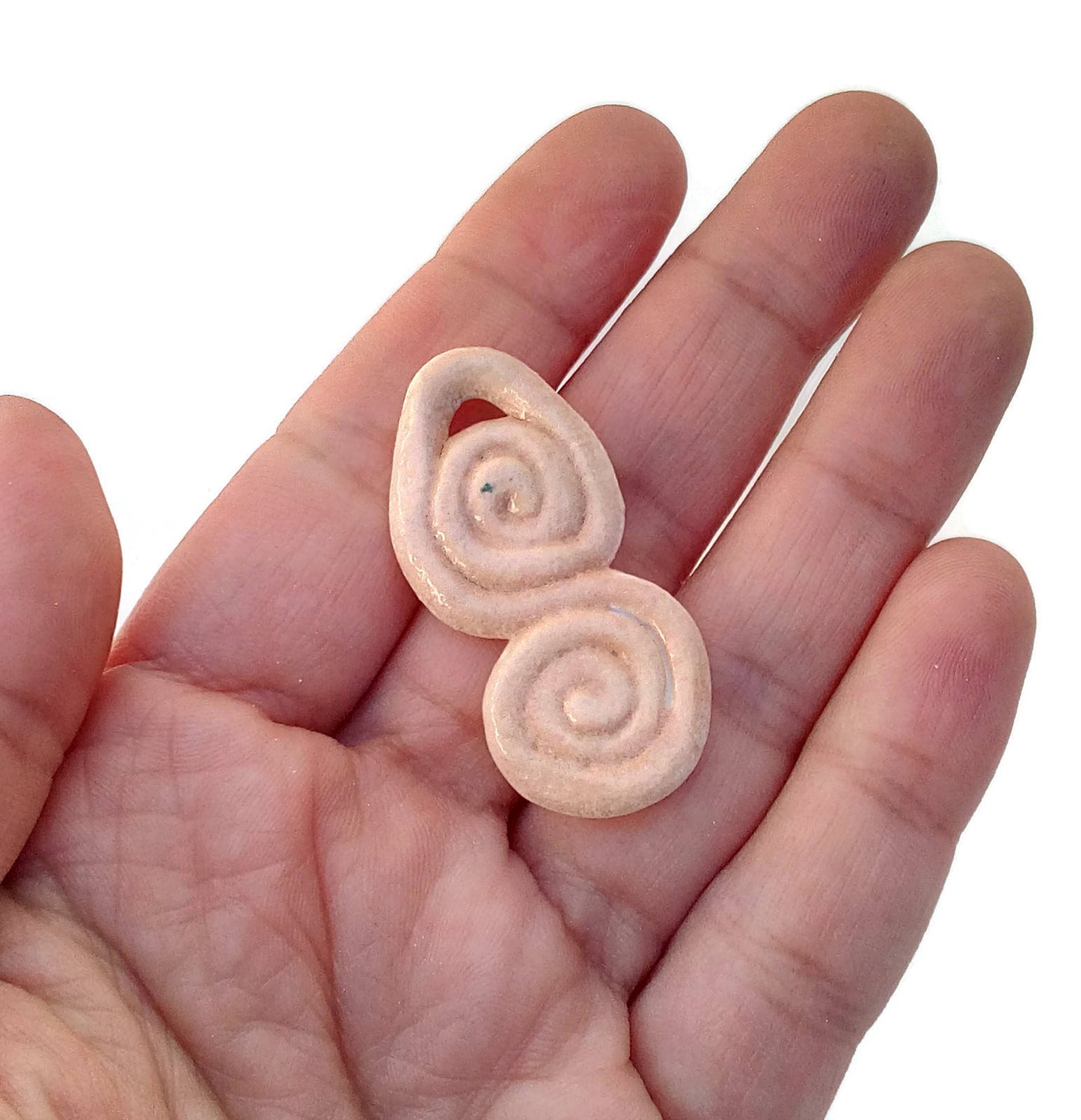 1Pc 40mm Extra Large Handmade Ceramic Necklace Pendant For Jewelry Making, Unique Artisan Clay Charms Infinity Design For Women - Ceramica Ana Rafael