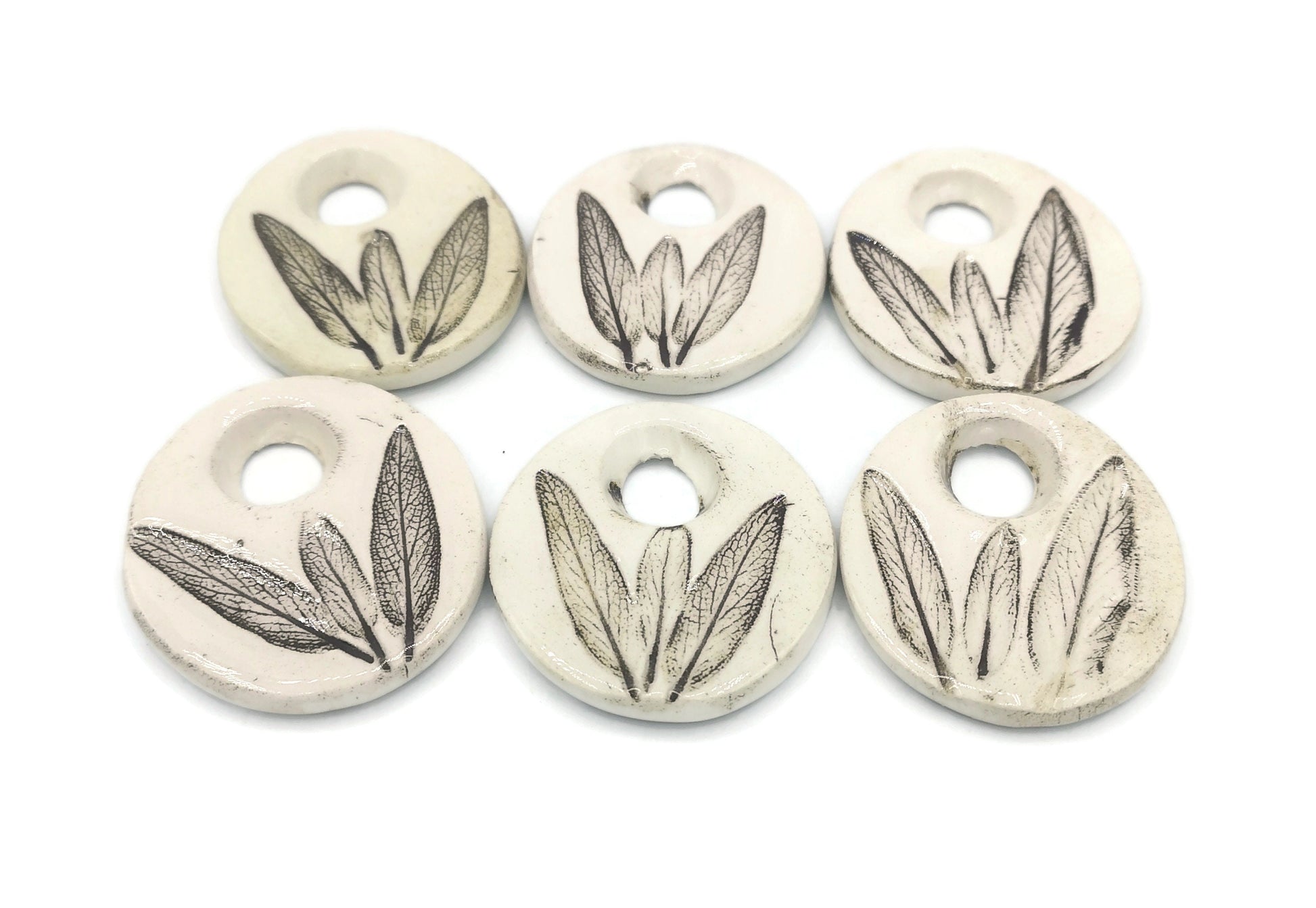 DESIGNER CHARMS, LEAF Pendant Clay Jewelry Making, Custom Pendant Necklace Unique Jewelry - Ceramica Ana Rafael