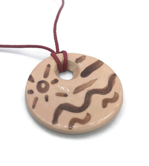 Clay Charms, Unique Jewelry Making Charms, Handmade Ceramic Clay Pendant Necklace Trending Now, Best Sellers Large Pendant - Ceramica Ana Rafael