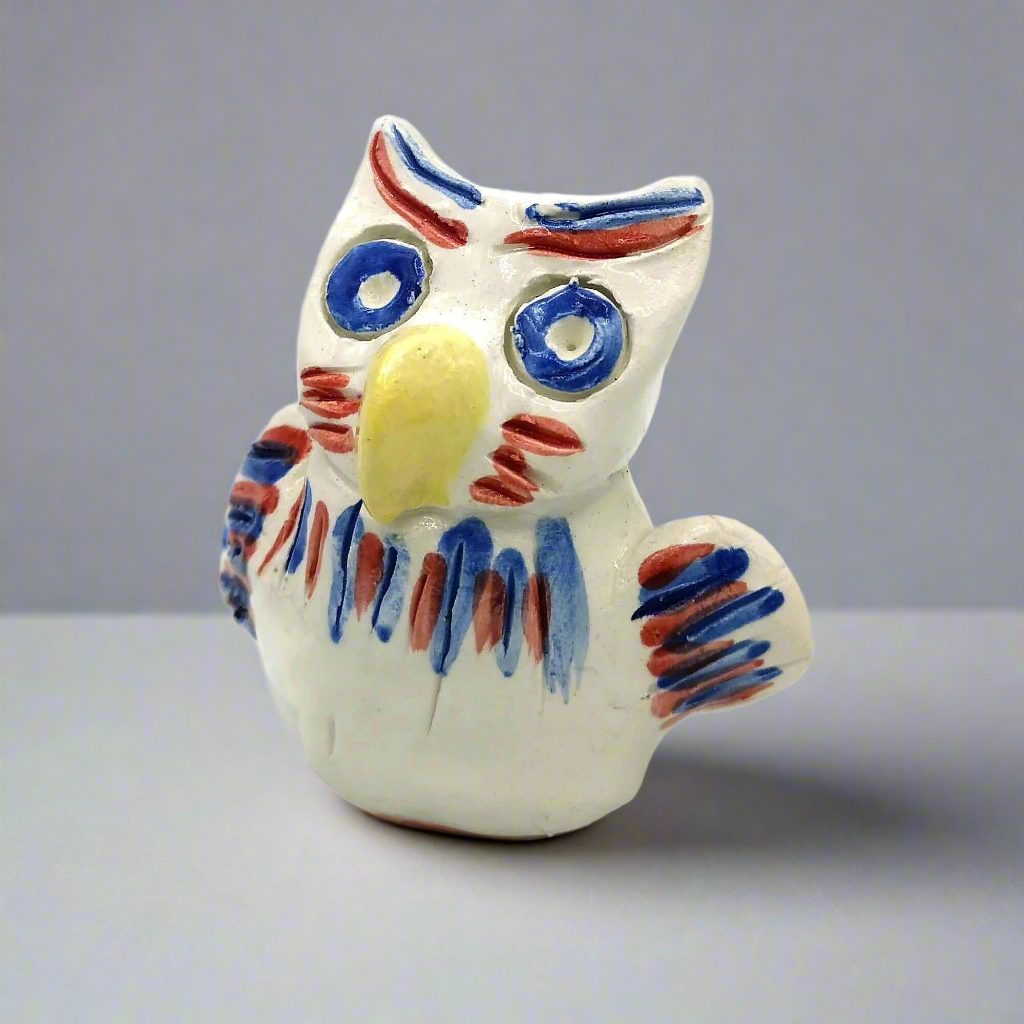 🦉 Ceramic Sculpture for Table - Cute Owl Figurine Modern Clay Sculpture 🎓