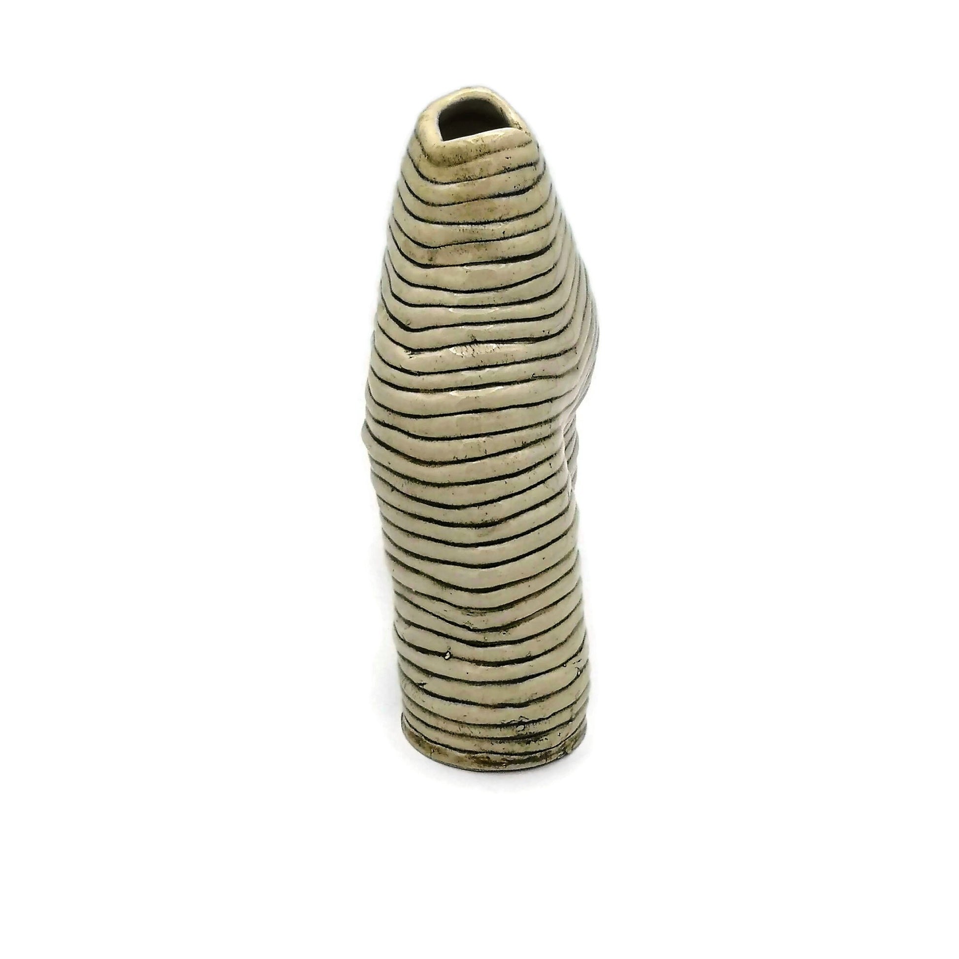 Handmade Ceramic Sculpture For Home Decor, Contemporary Art Textured Vase For Table, Custom Wedding Gift, Mid Century Modern Stoneware Vase - Ceramica Ana Rafael