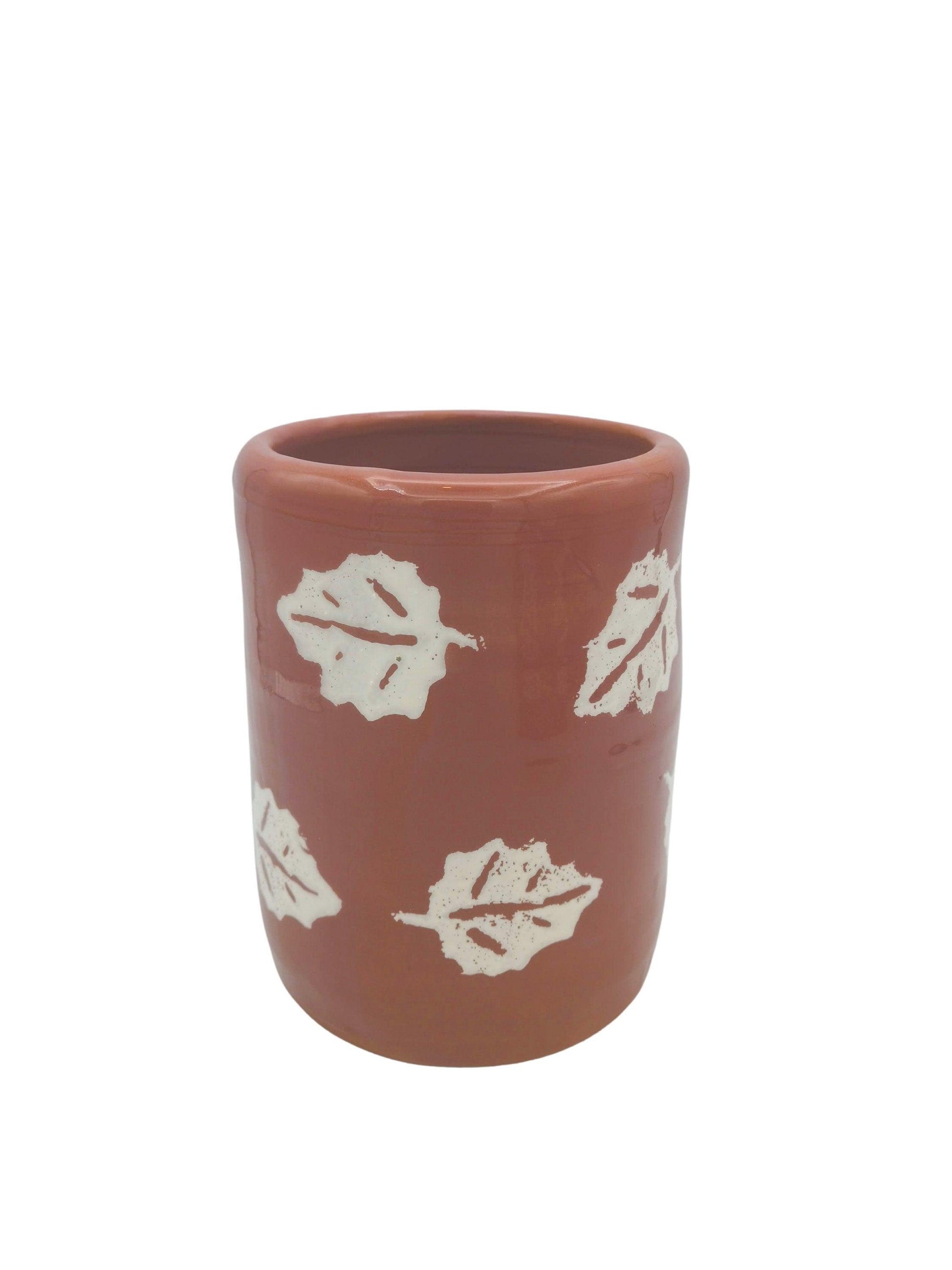 1Pc Handmade Ceramic Terracotta Vase Large Utensil Holder, Spoon Holder Farmhouse Decor House Warming Gifts New Home Paintbrush Holder Crock - Ceramica Ana Rafael