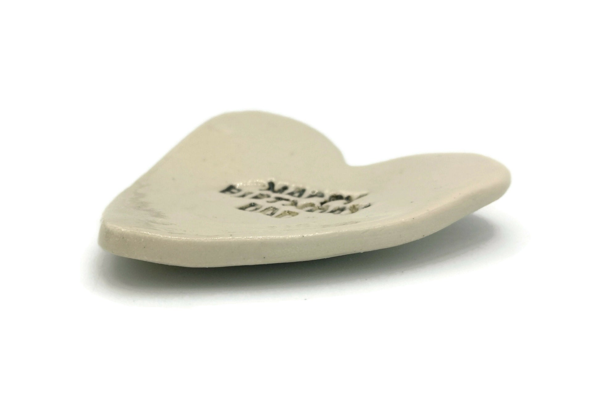 Handmade Ceramic Ring Holder Heart Shaped, Clay Trinket Dish, Step Dad Gift From Son, Ring Dish Trending Now, Best Seller Dad Birthday Gift - Ceramica Ana Rafael