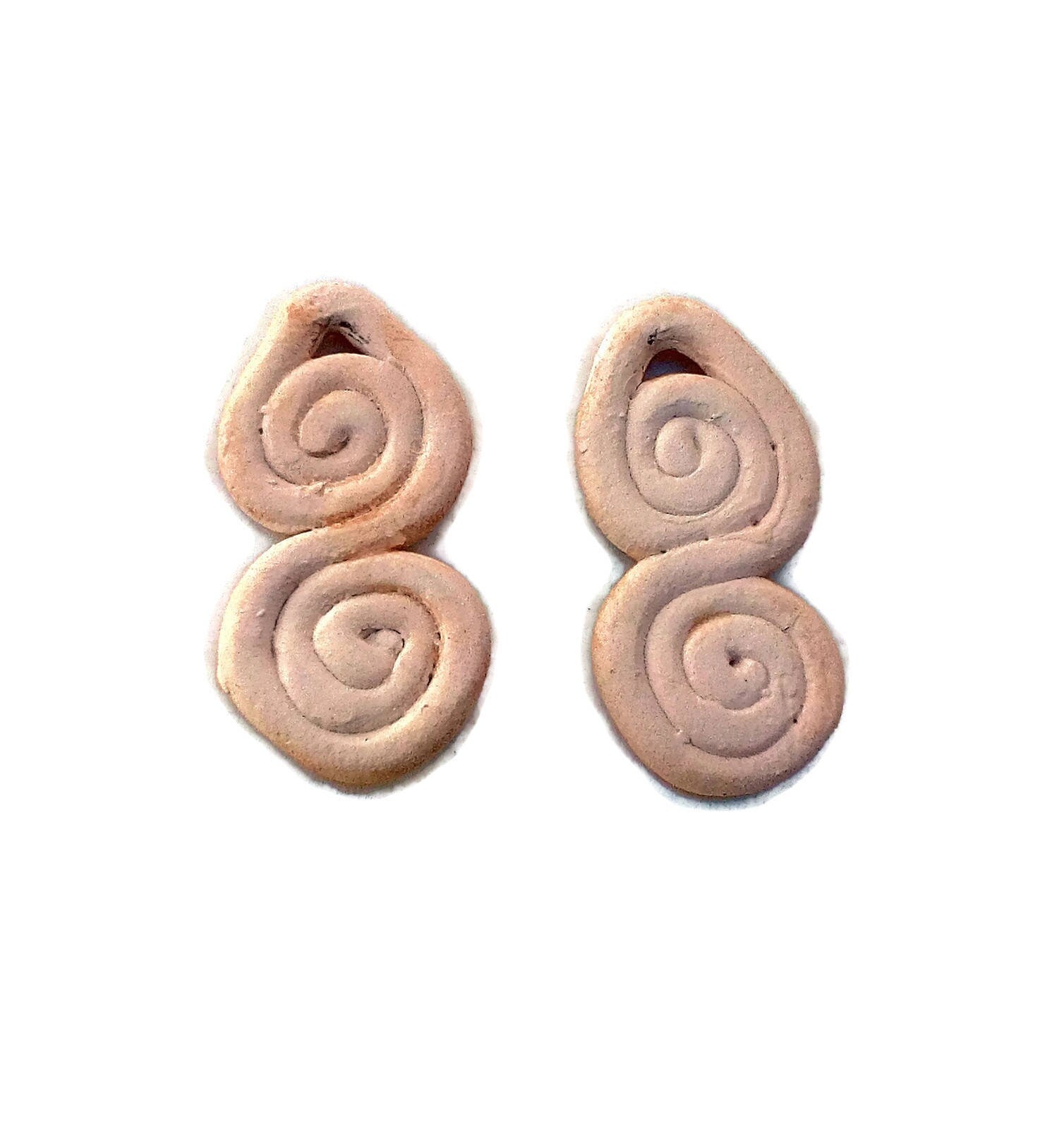 1Pc 40mm Extra Large Handmade Ceramic Necklace Pendant For Jewelry Making, Unique Artisan Clay Charms Infinity Design For Women - Ceramica Ana Rafael