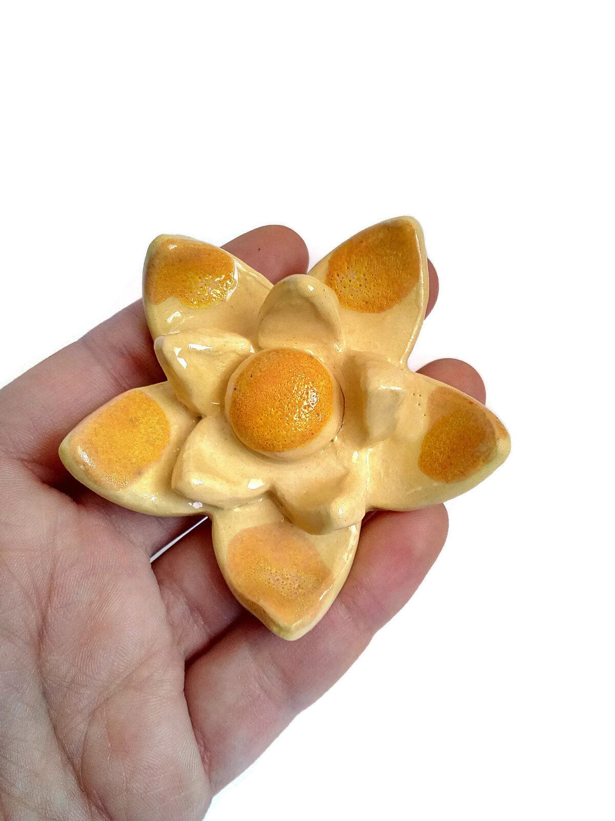 CLAY FLOWER CHARMS, Statement Jewelry Making Ceramic Components, Unique Gifts For Mom - Ceramica Ana Rafael