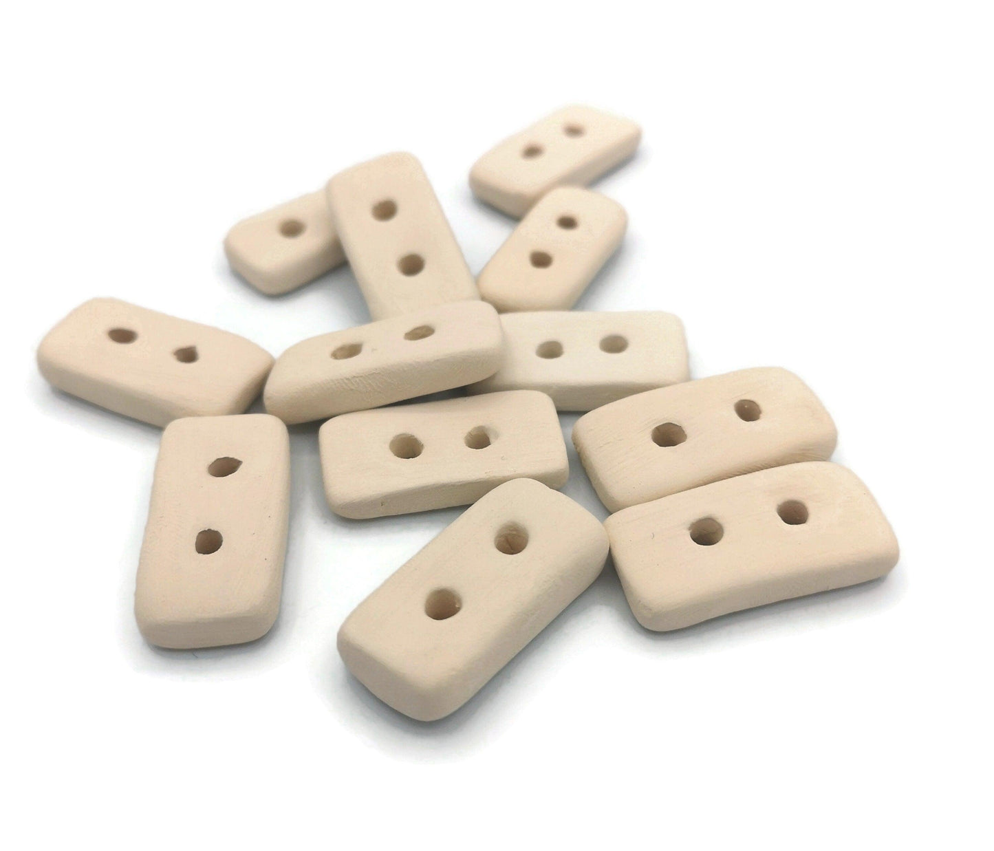 12Pc Handmade Ceramic Bisque Button lot Ready To Paint, Flatback Sewing Buttons For Coat, Unpainted Ceramics To Paint, Diy Craft Kit - Ceramica Ana Rafael