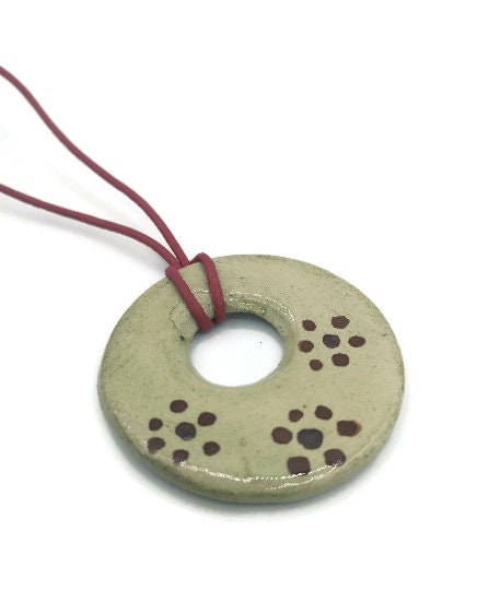 Clay Charms, Unique Jewelry Making Charms, Handmade Ceramic Clay Pendant Necklace Trending Now, Best Sellers Large Pendant - Ceramica Ana Rafael