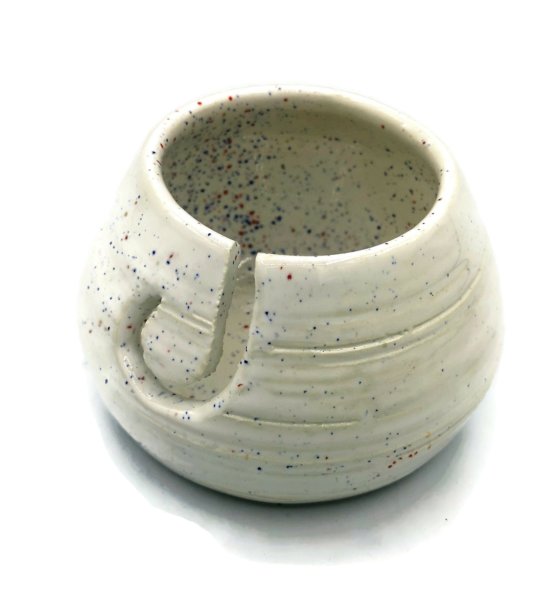 DECORATIVE KNITTING BOWL, Mom Birthday Gift For Grandma, Pottery Yarn Bowl, Handmade Ceramics, Housewarming Gift First Home - Ceramica Ana Rafael