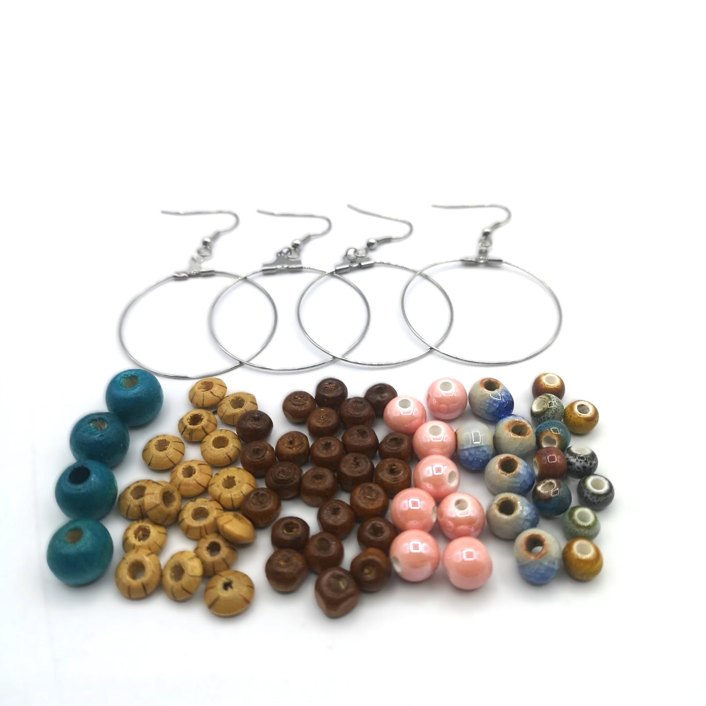 72Pcs DIY Craft Kit for Beaded Dangle Earrings | Unique Handmade Ceramic Jewelry Making Kit | Perfect Gift for Teenage Girls