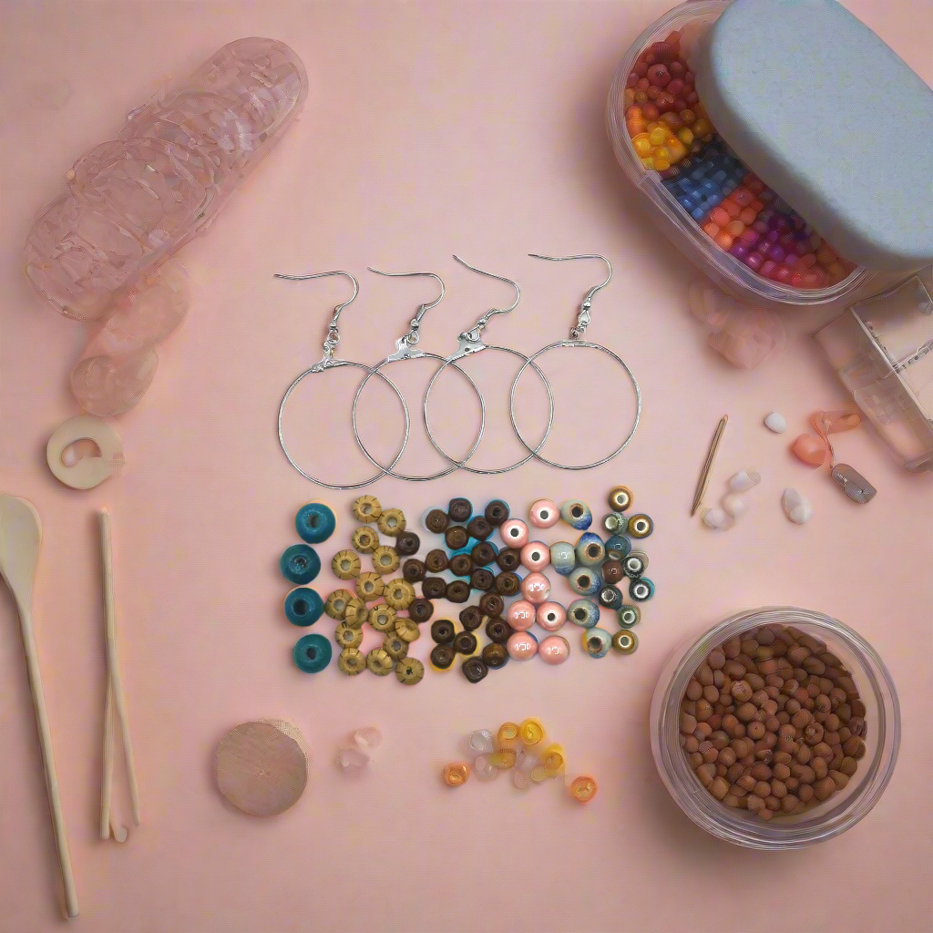 72Pcs DIY Craft Kit for Beaded Dangle Earrings | Unique Handmade Ceramic Jewelry Making Kit | Perfect Gift for Teenage Girls