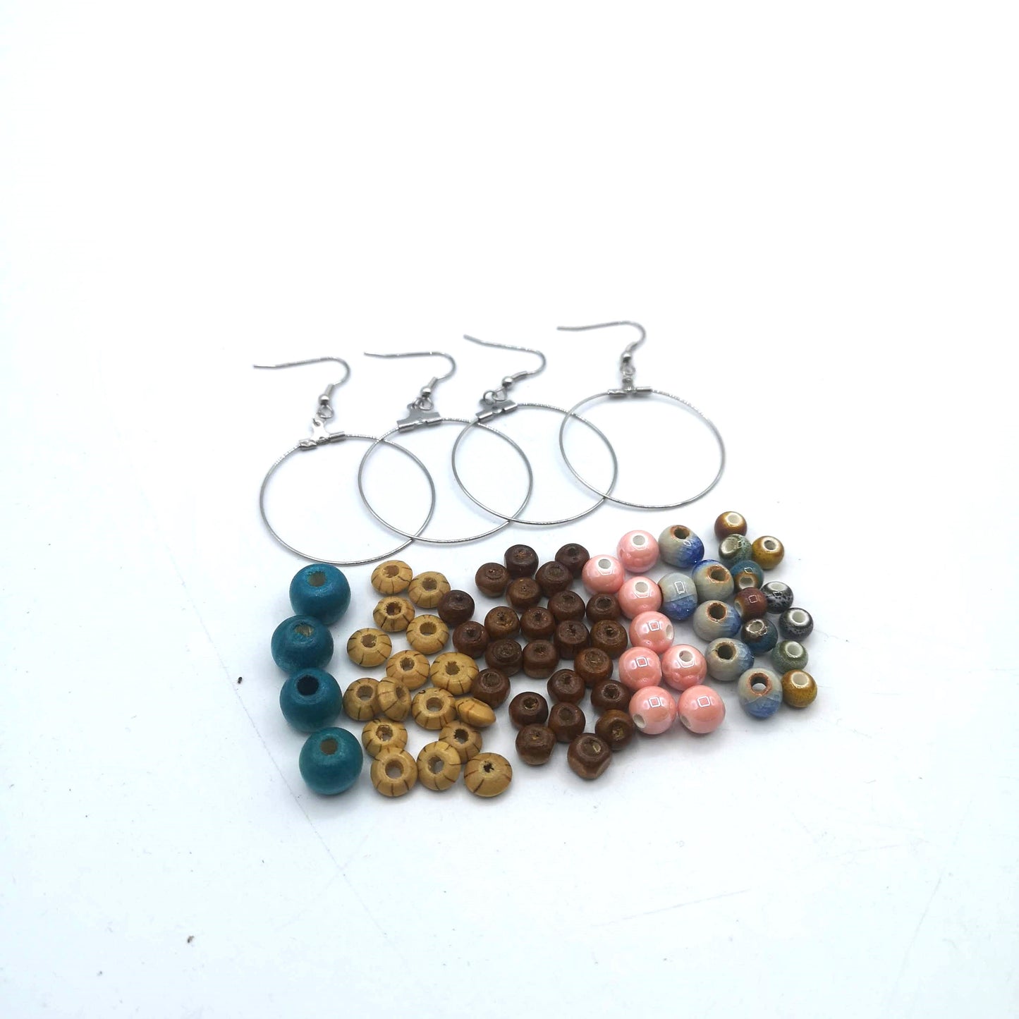 72Pcs DIY Craft Kit for Beaded Dangle Earrings | Unique Handmade Ceramic Jewelry Making Kit | Perfect Gift for Teenage Girls